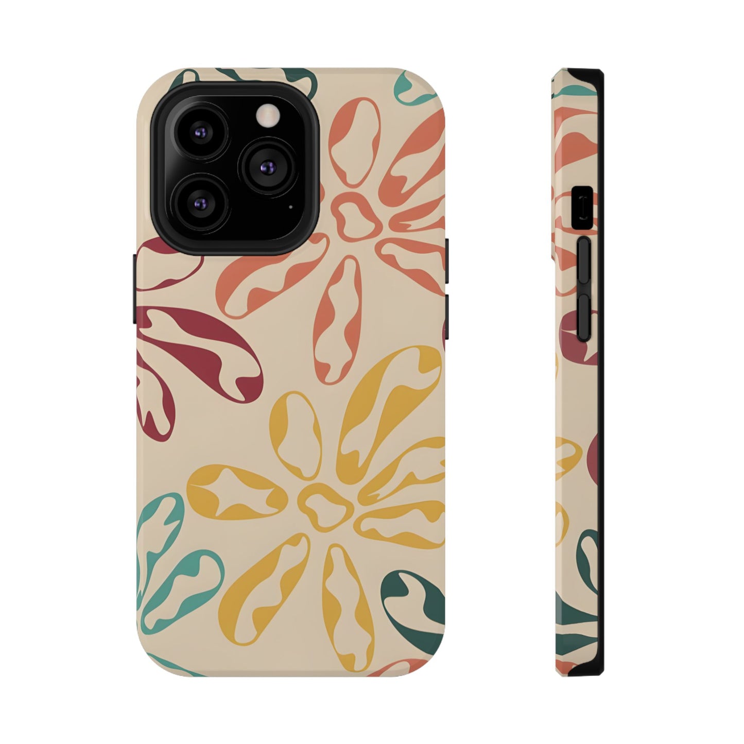Retro Groovy Floral Phone Case – MagSafe Compatible for iPhone & Samsung Galaxy