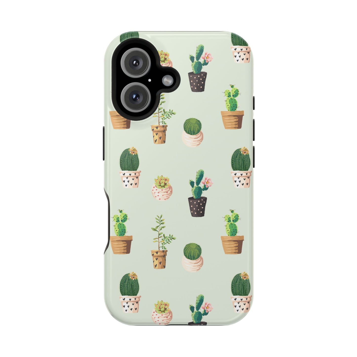 Desert Bloom Cactus Phone Case – Cute Succulent Print, MagSafe Compatible for iPhone & Samsung Galaxy