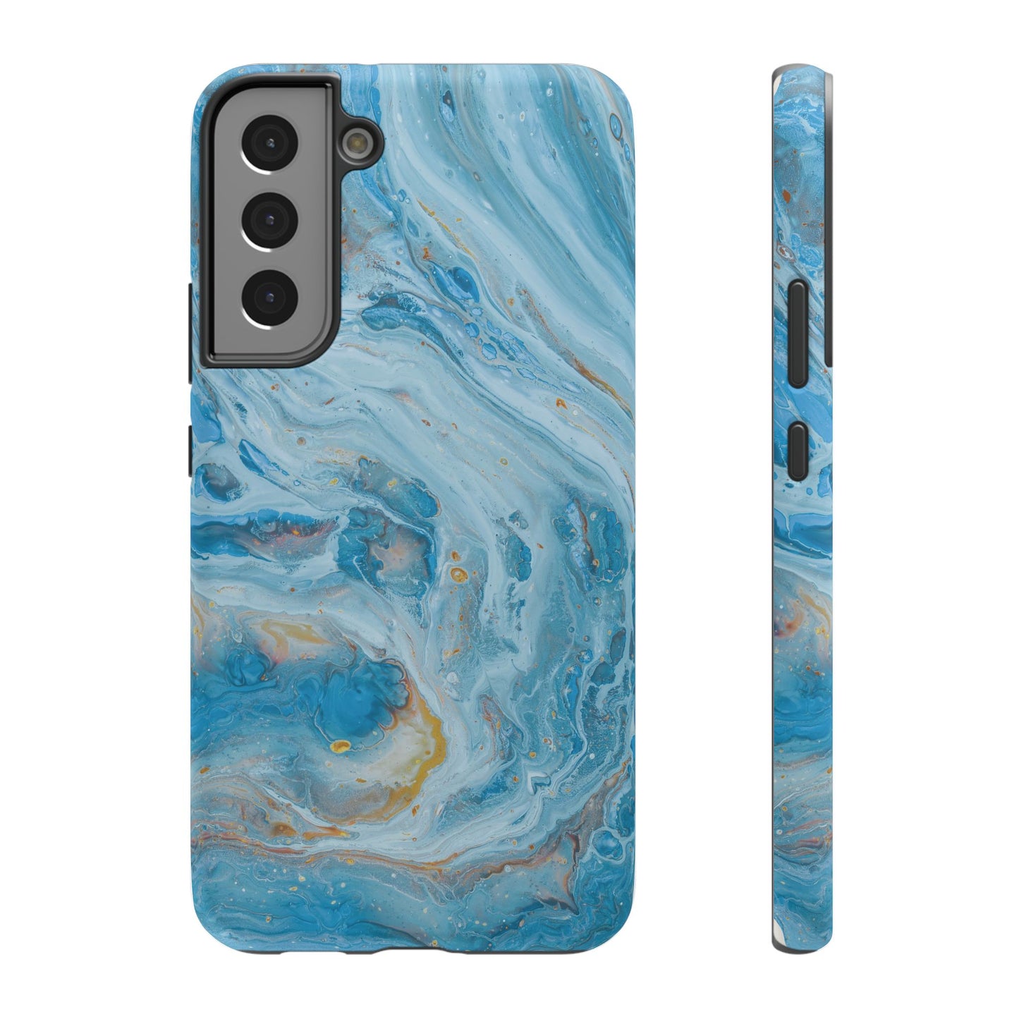Ocean Swirl Blue Marble Phone Case – MagSafe Compatible for iPhone & Samsung Galaxy