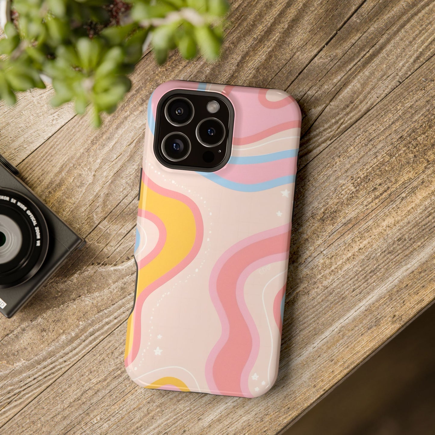 Pastel Dreamy Waves Phone Case – MagSafe Compatible for iPhone & Samsung Galaxy