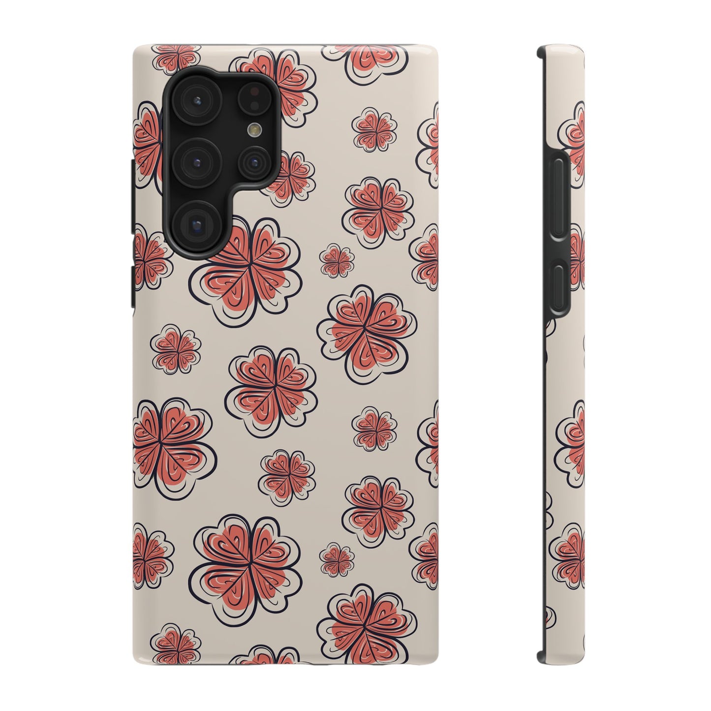 Whimsical Clover Bloom Phone Case – MagSafe Compatible for iPhone & Samsung Galaxy