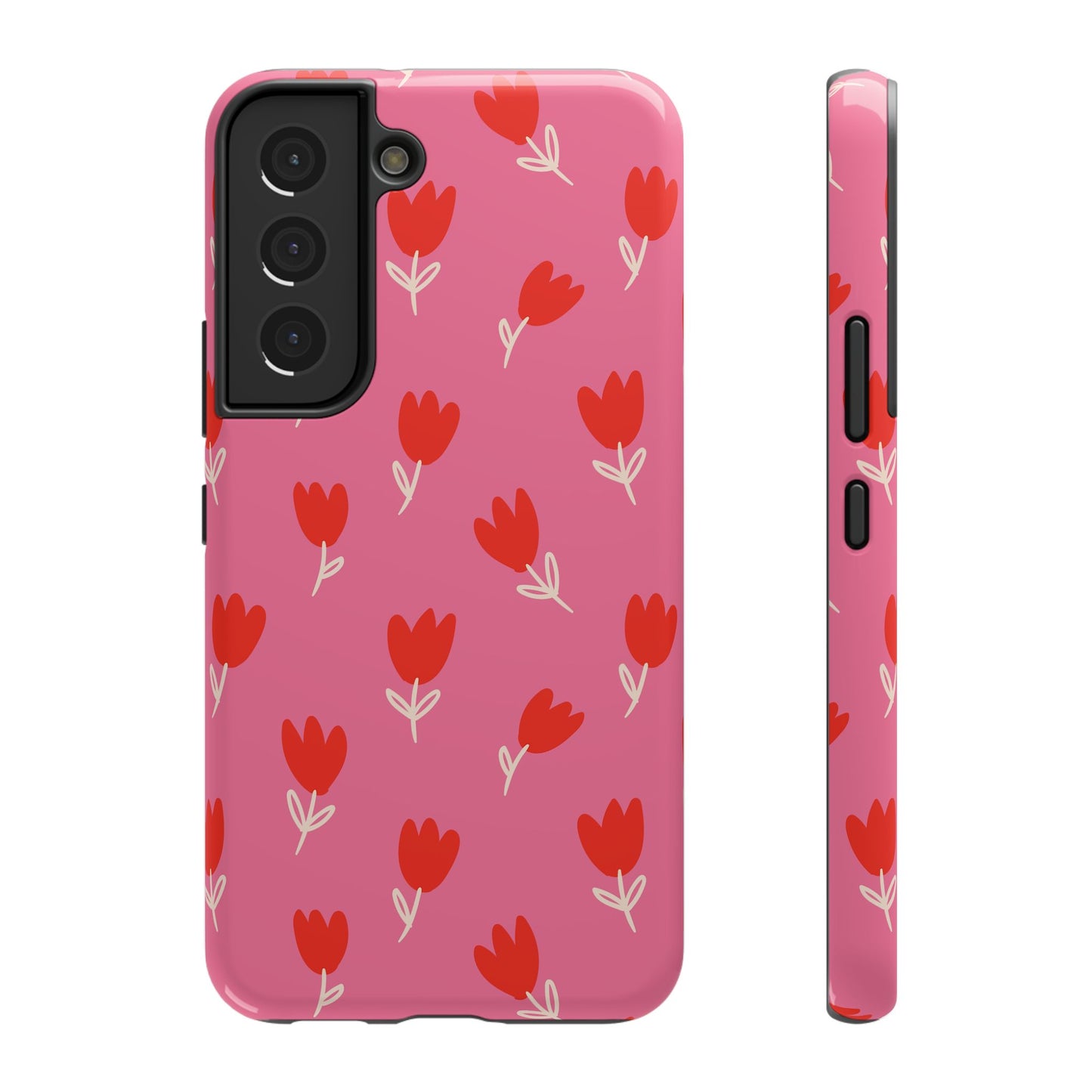 Red Tulip Bloom Phone Case – MagSafe Compatible for iPhone & Samsung Galaxy