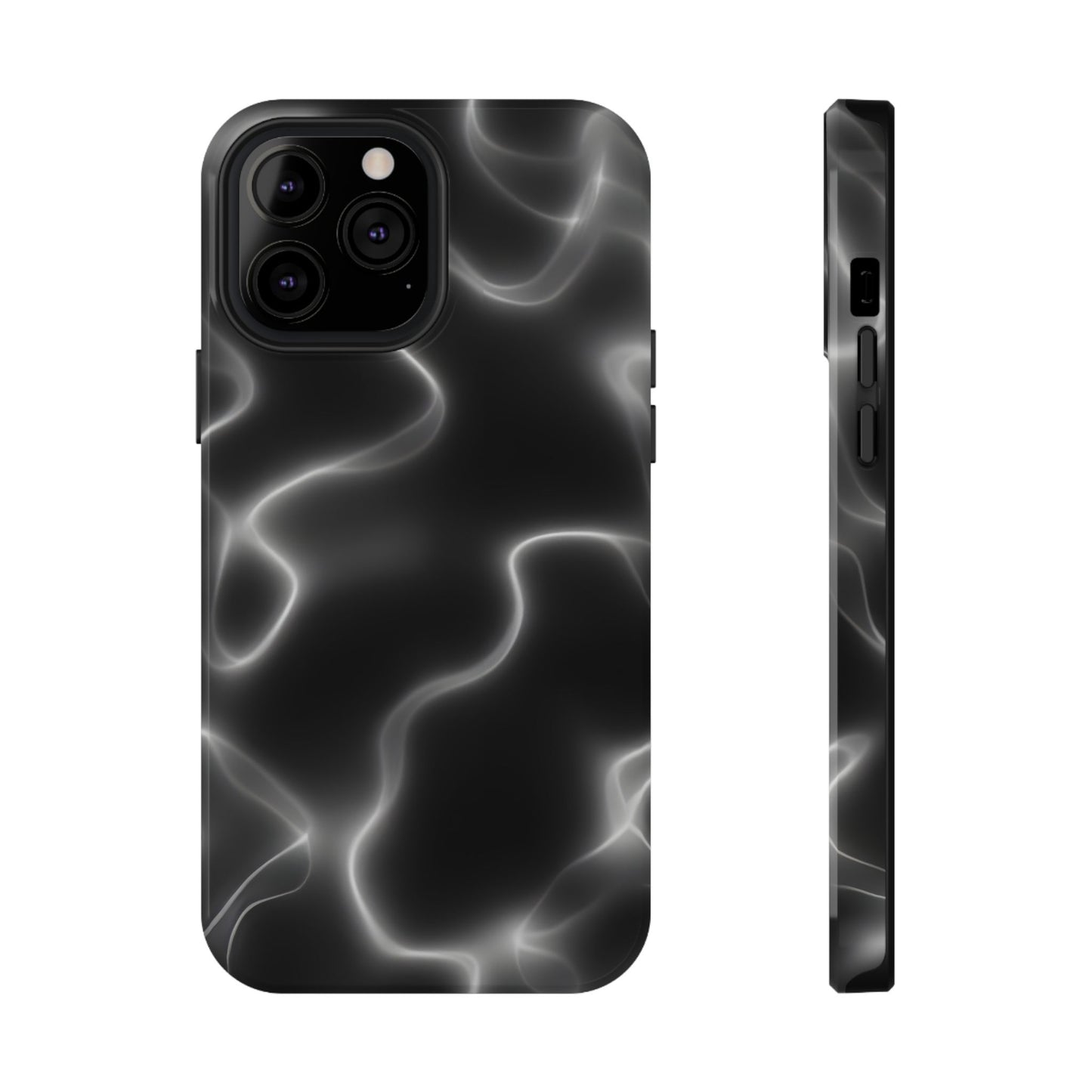 Electric Black Glow Phone Case – MagSafe Compatible for iPhone & Samsung Galaxy