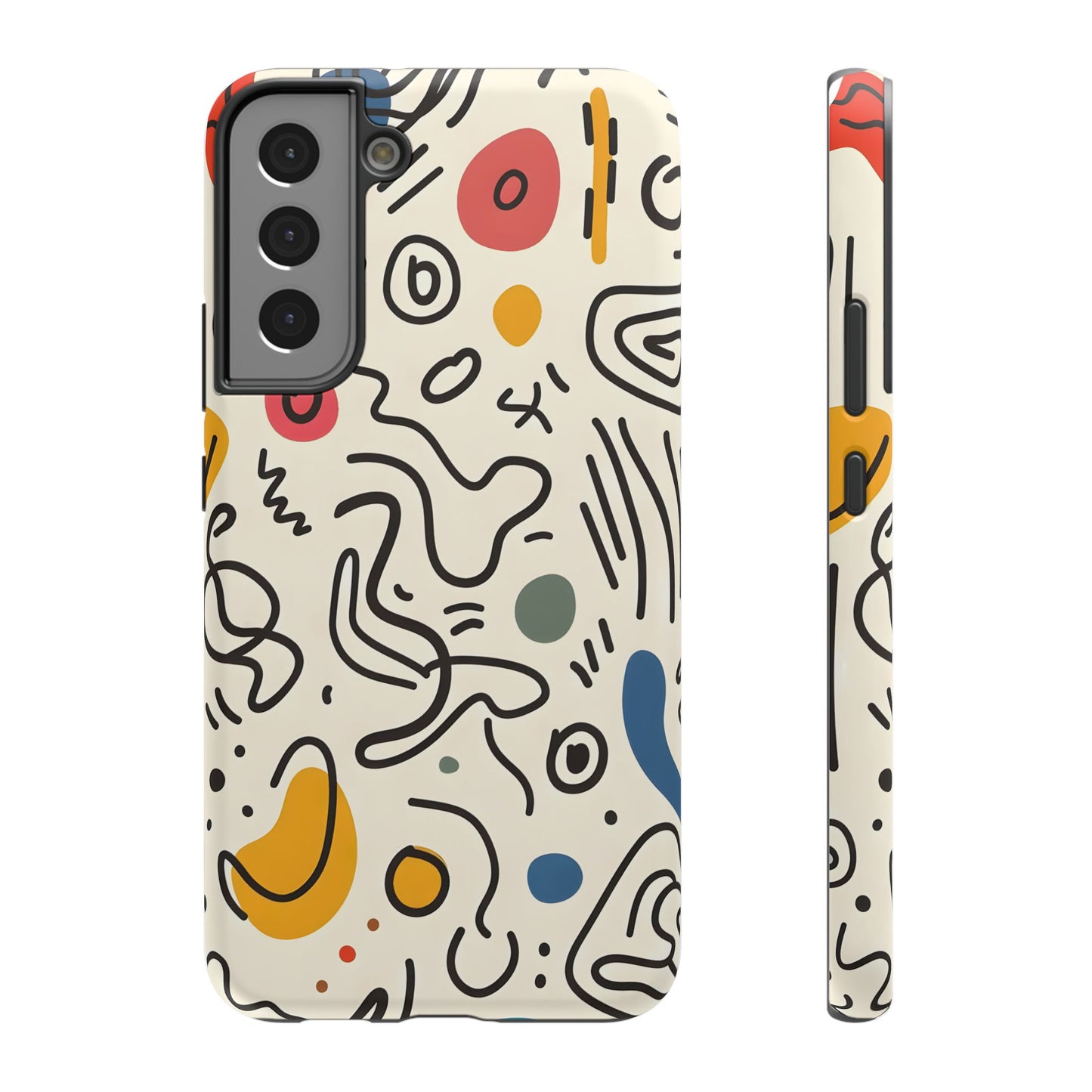 Abstract Doodle Art Phone Case – MagSafe Compatible for iPhone & Samsung Galaxy