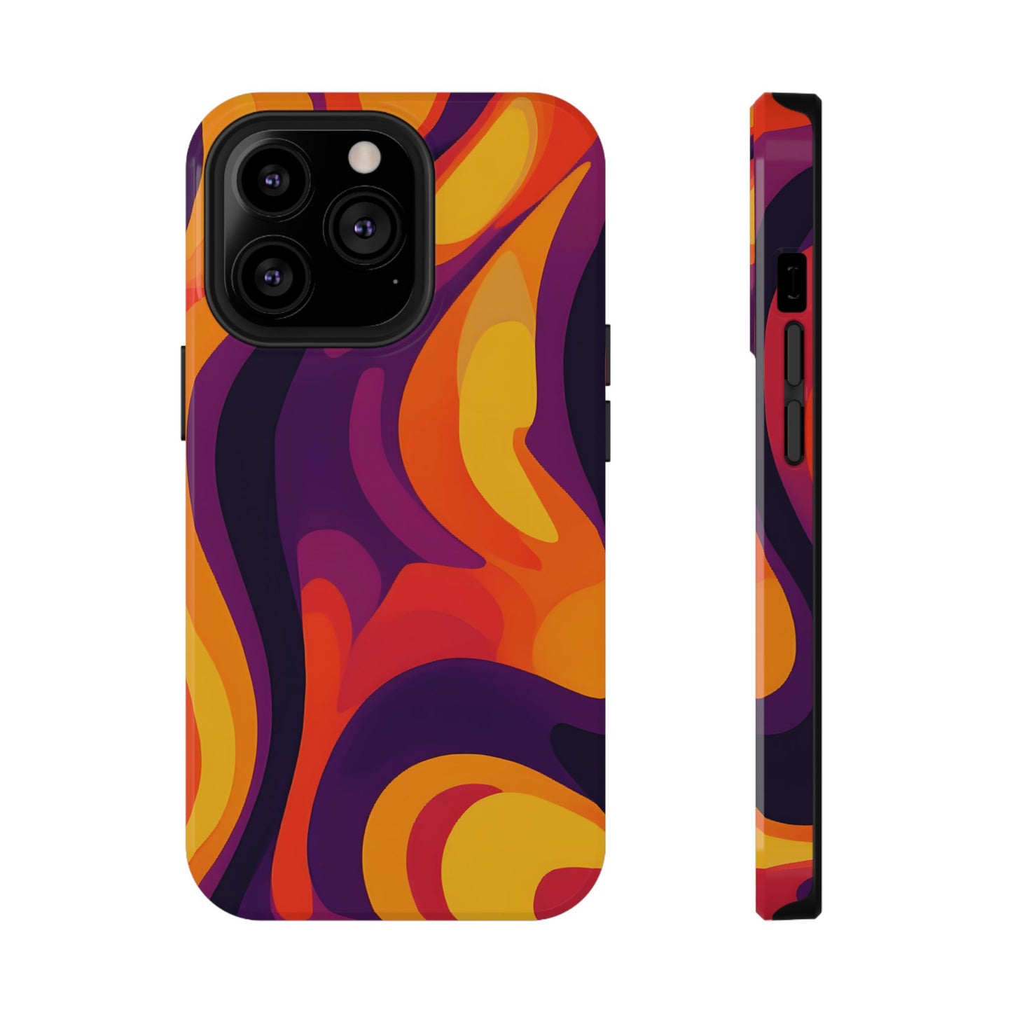 Fiery Abstract Swirls Phone Case – MagSafe Compatible for iPhone & Samsung Galaxy