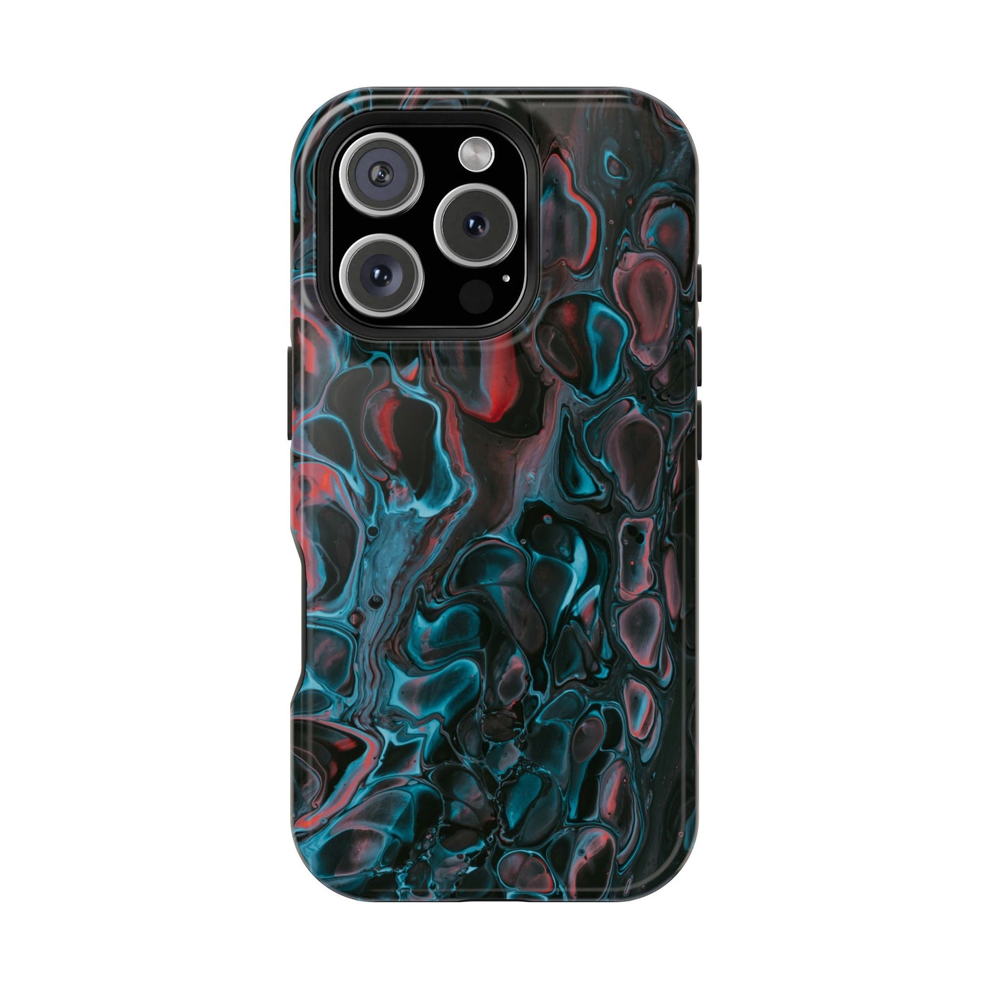 Dark Abyss Iridescent Texture Phone Case – MagSafe Compatible for iPhone & Samsung Galaxy
