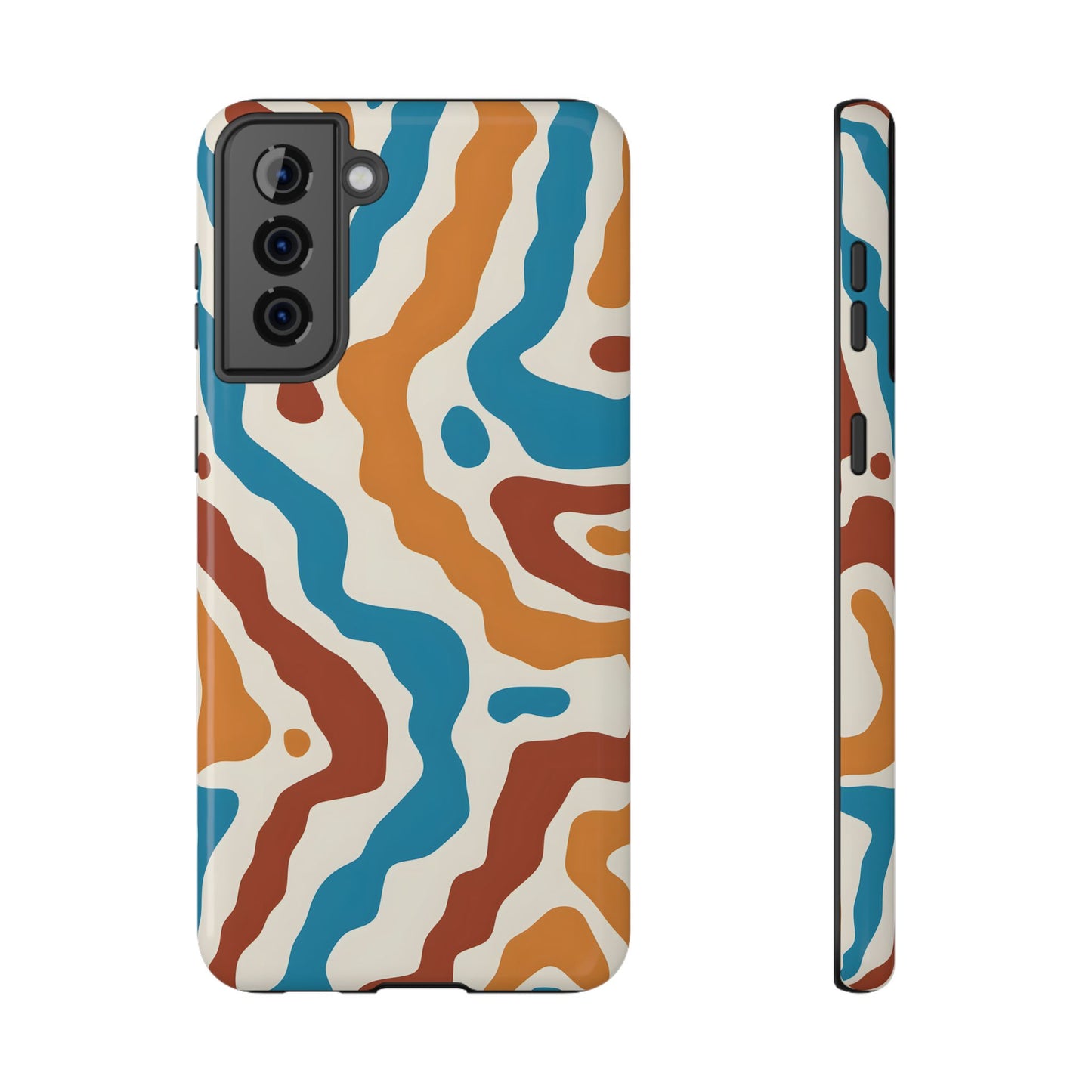 Abstract Retro Wave Phone Case – MagSafe Compatible for iPhone & Samsung Galaxy