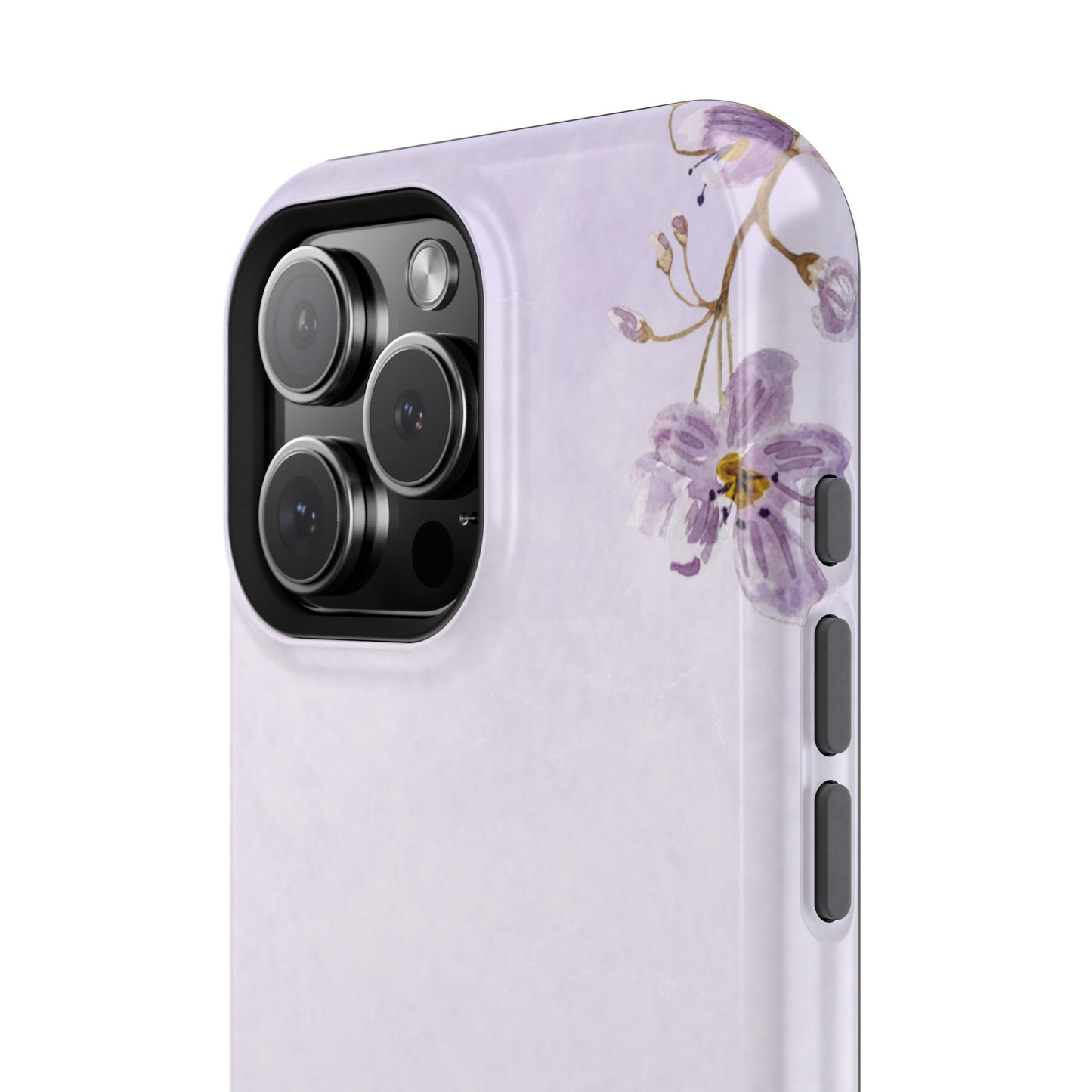 Lavender Blossom Minimal Floral Phone Case – MagSafe Compatible for iPhone & Samsung Galaxy