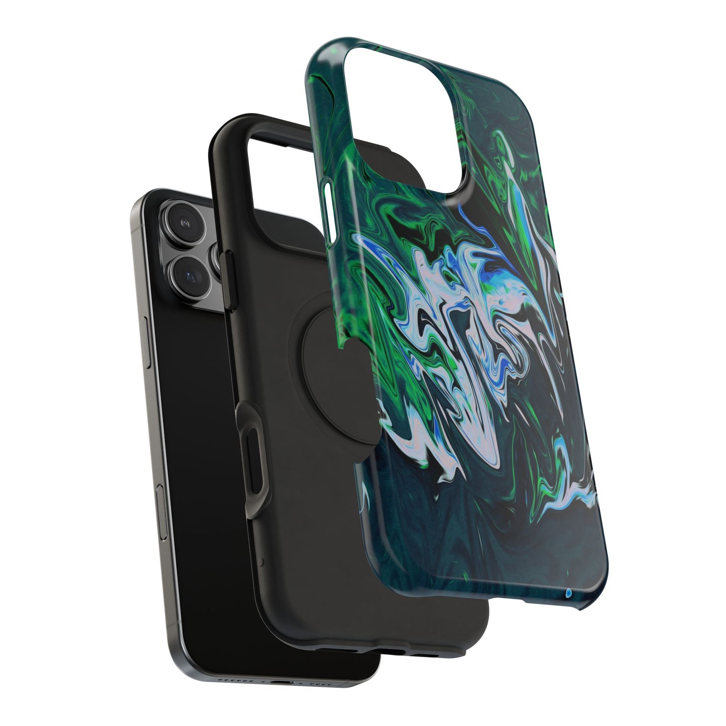 Prismatic Holographic Swirl Phone Case – MagSafe Compatible for iPhone & Samsung Galaxy