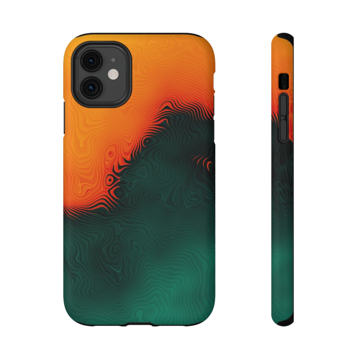Topographic Heatwave Phone Case – MagSafe Compatible for iPhone & Samsung Galaxy