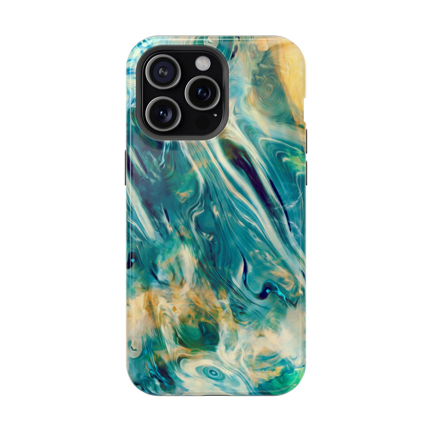 Oceanic Flow Abstract Phone Case – MagSafe Compatible for iPhone & Samsung Galaxy