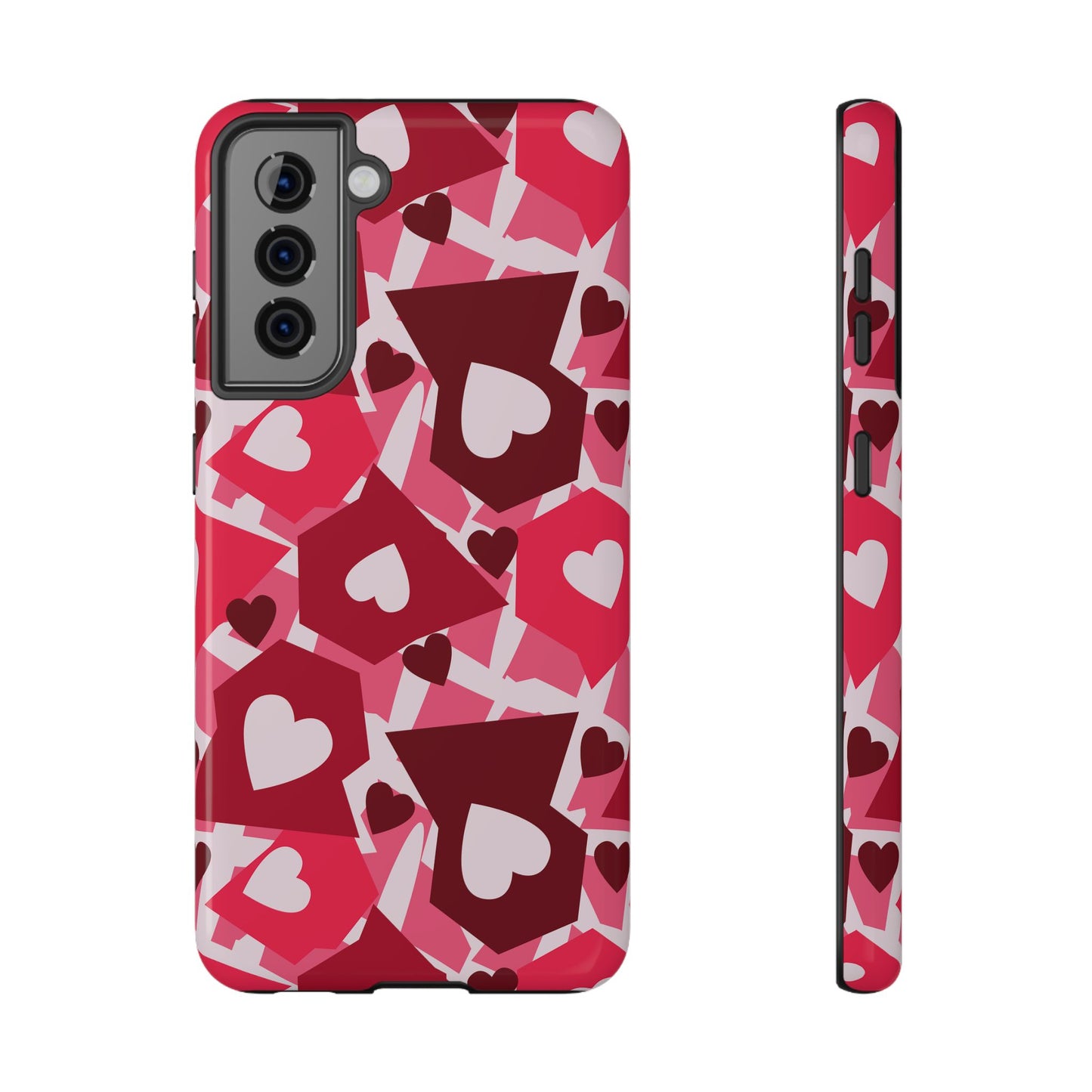 Pink Social Love Icons Phone Case – MagSafe Compatible for iPhone & Samsung Galaxy