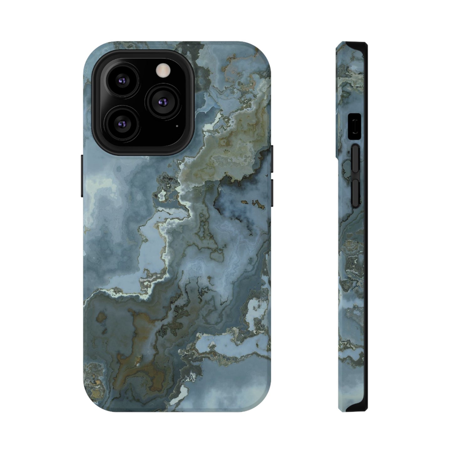 Oceanic Agate Marble Phone Case – MagSafe Compatible for iPhone & Samsung Galaxy