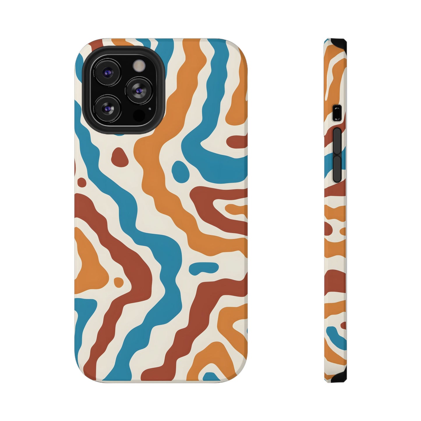 Abstract Retro Wave Phone Case – MagSafe Compatible for iPhone & Samsung Galaxy