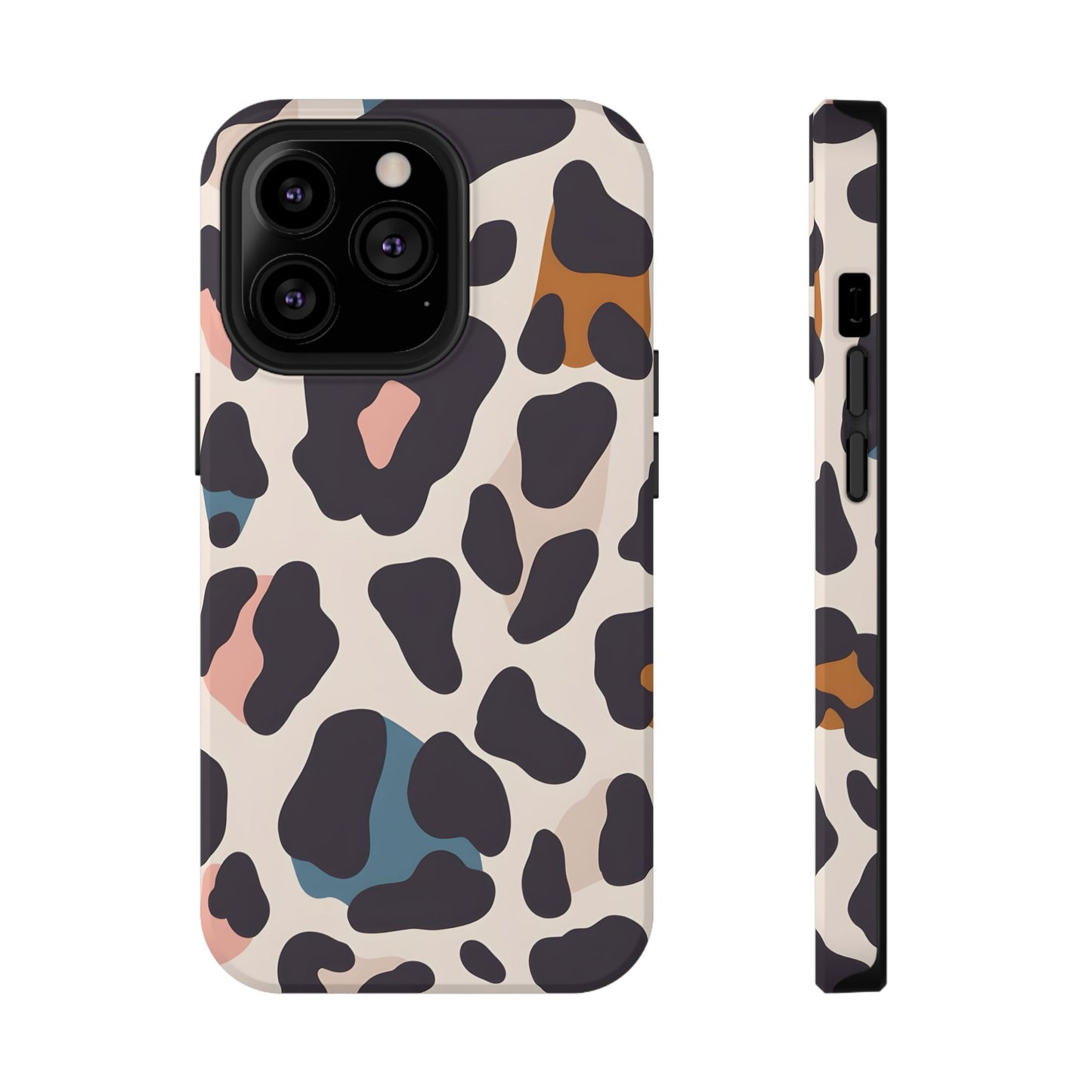 Modern Pastel Leopard Print Phone Case – MagSafe Compatible for iPhone & Samsung Galaxy