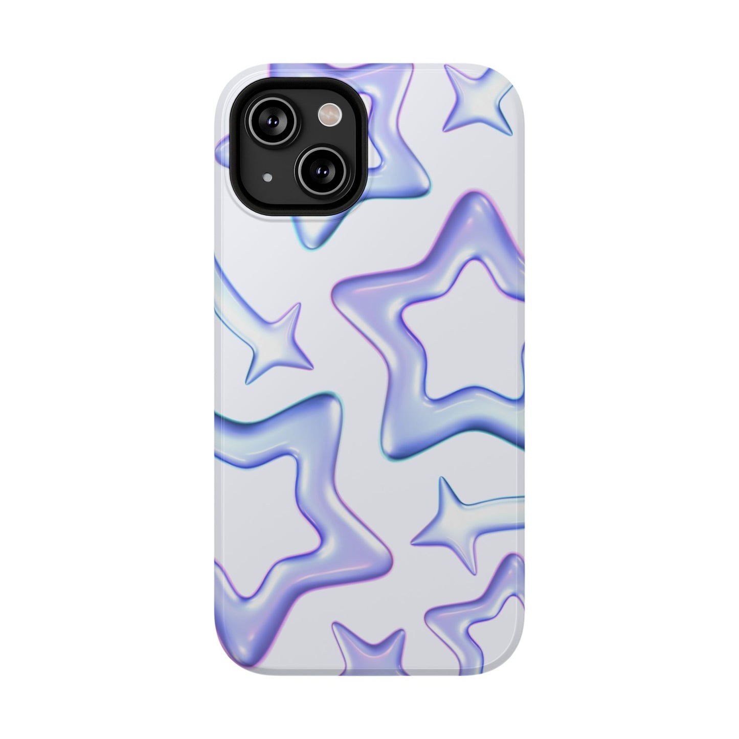 Y2K Iridescent Jelly Star Pattern Phone Case – MagSafe Compatible for iPhone & Samsung Galaxy