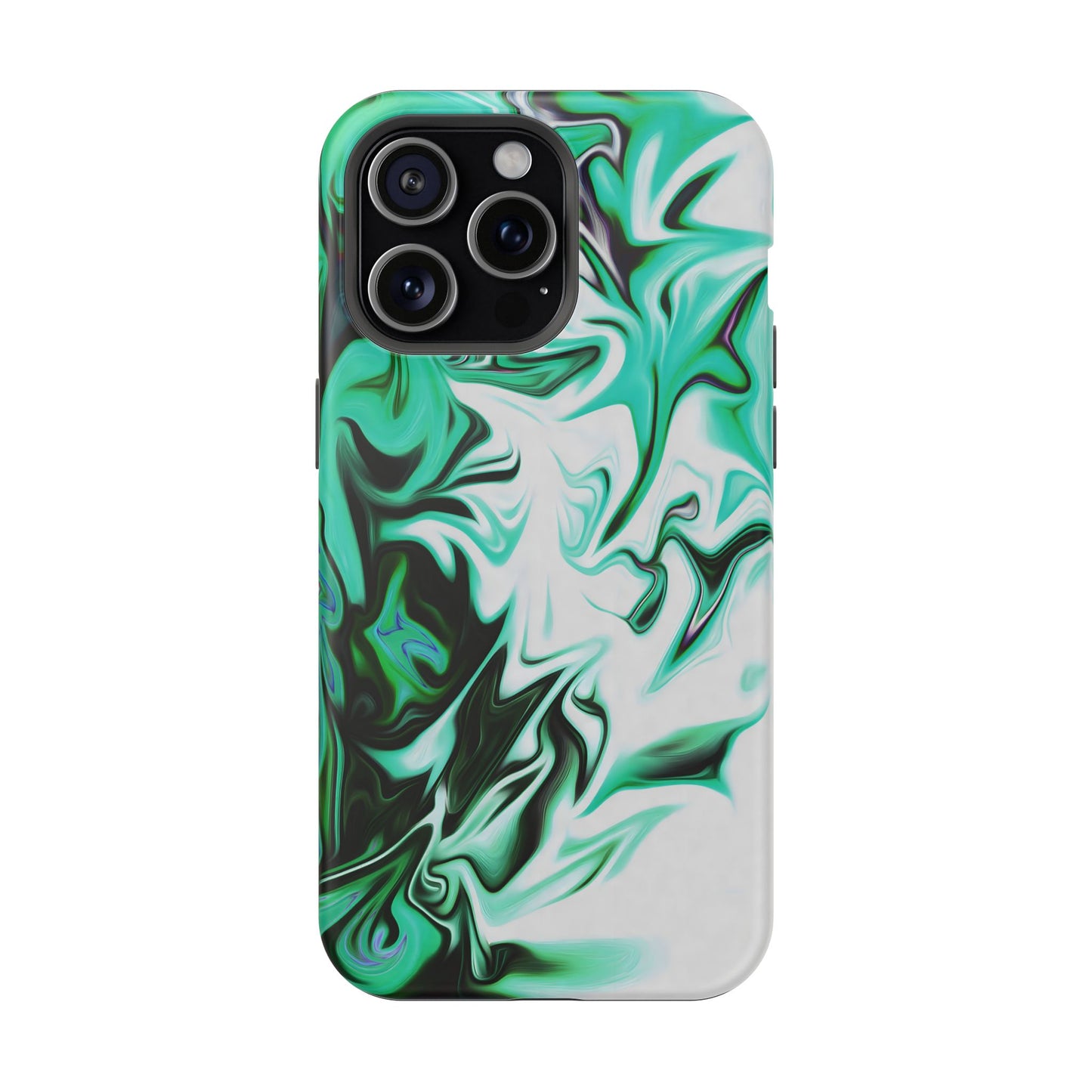 Emerald Green Marble Swirl Phone Case – MagSafe Compatible for iPhone & Samsung Galaxy