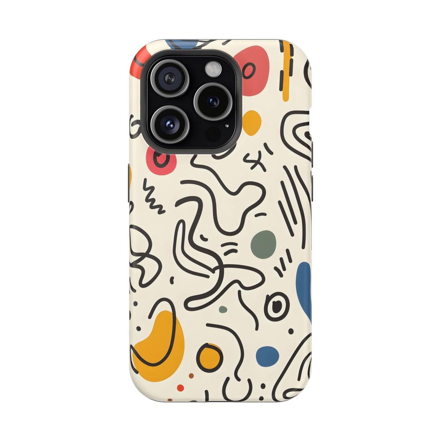 Abstract Doodle Art Phone Case – MagSafe Compatible for iPhone & Samsung Galaxy
