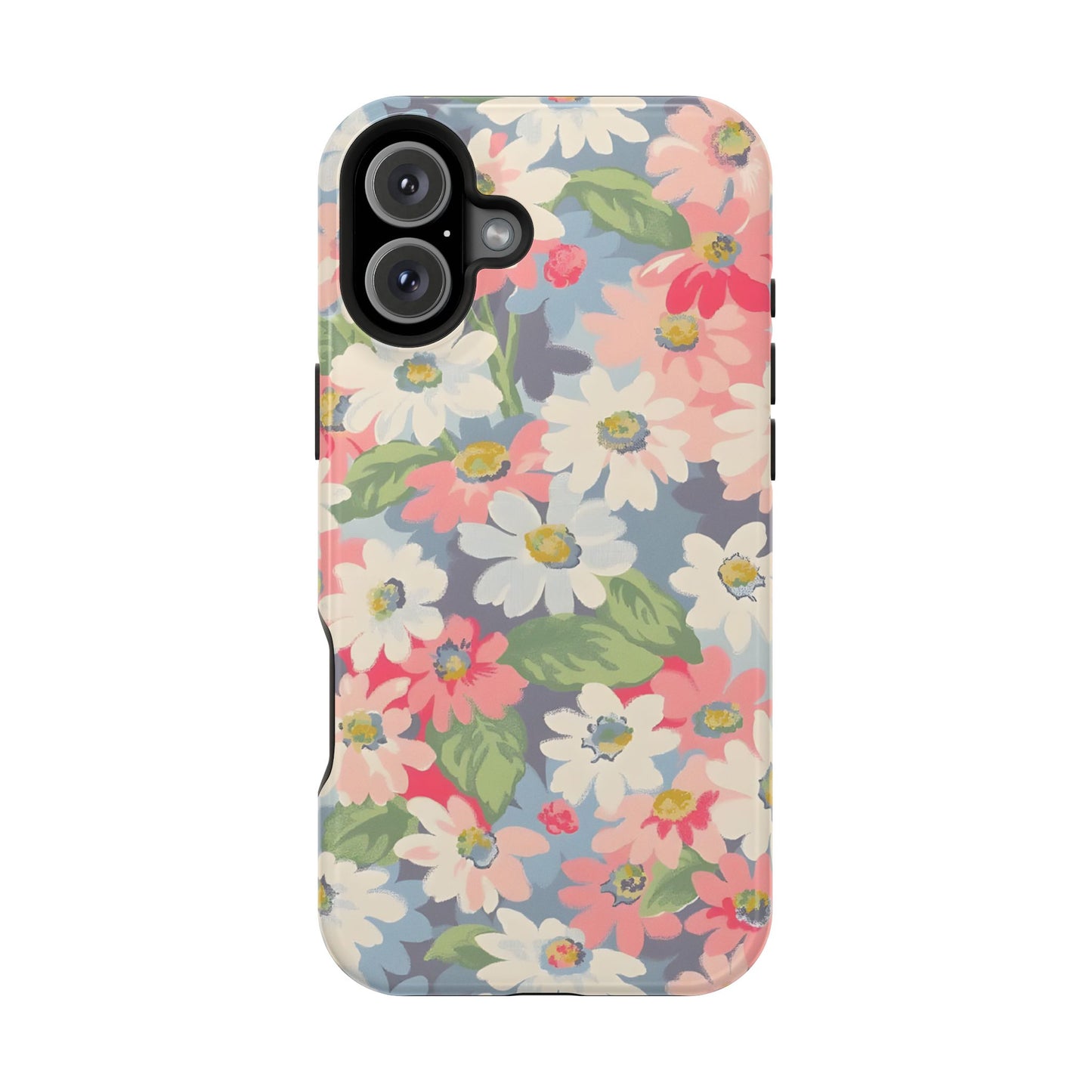 Vintage Floral Daisy Phone Case – MagSafe Compatible for iPhone & Samsung Galaxy