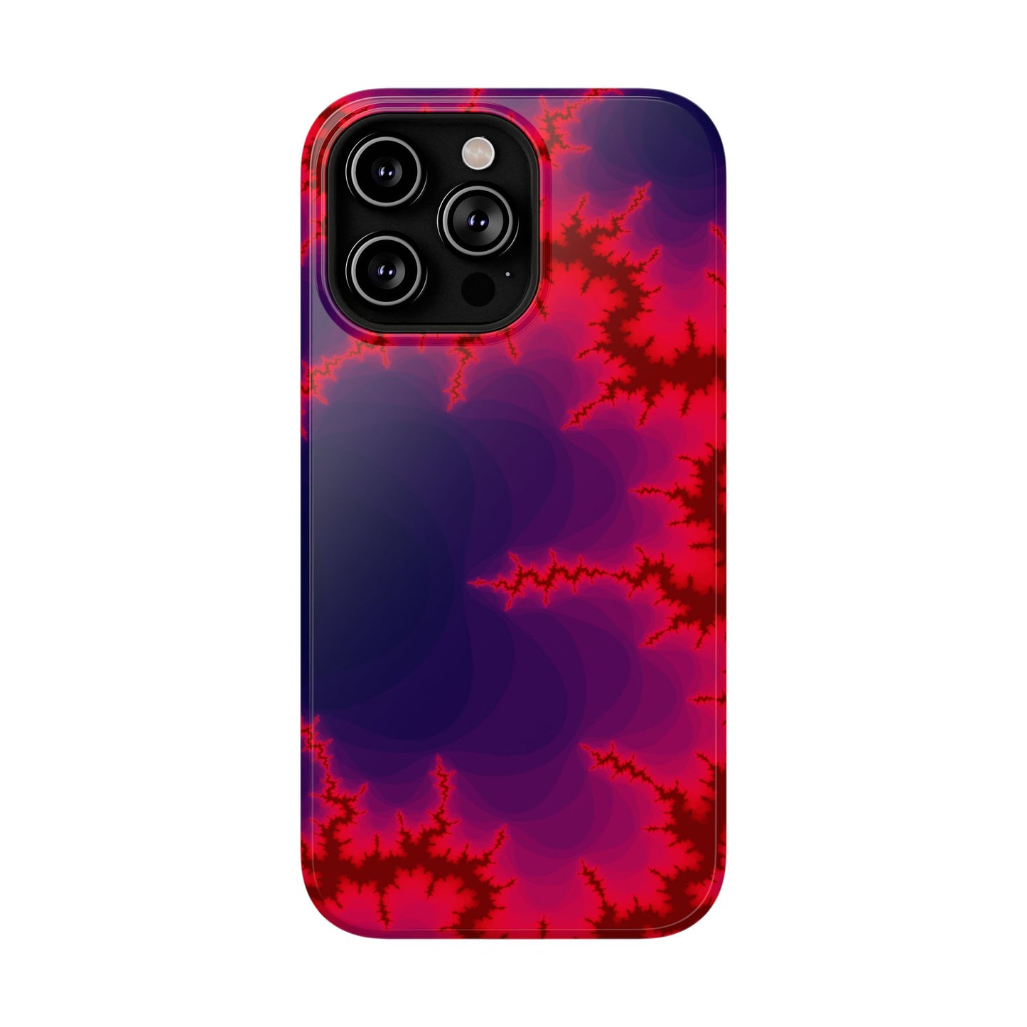 Neon Fractal Lightning Phone Case – MagSafe Compatible for iPhone & Samsung Galaxy