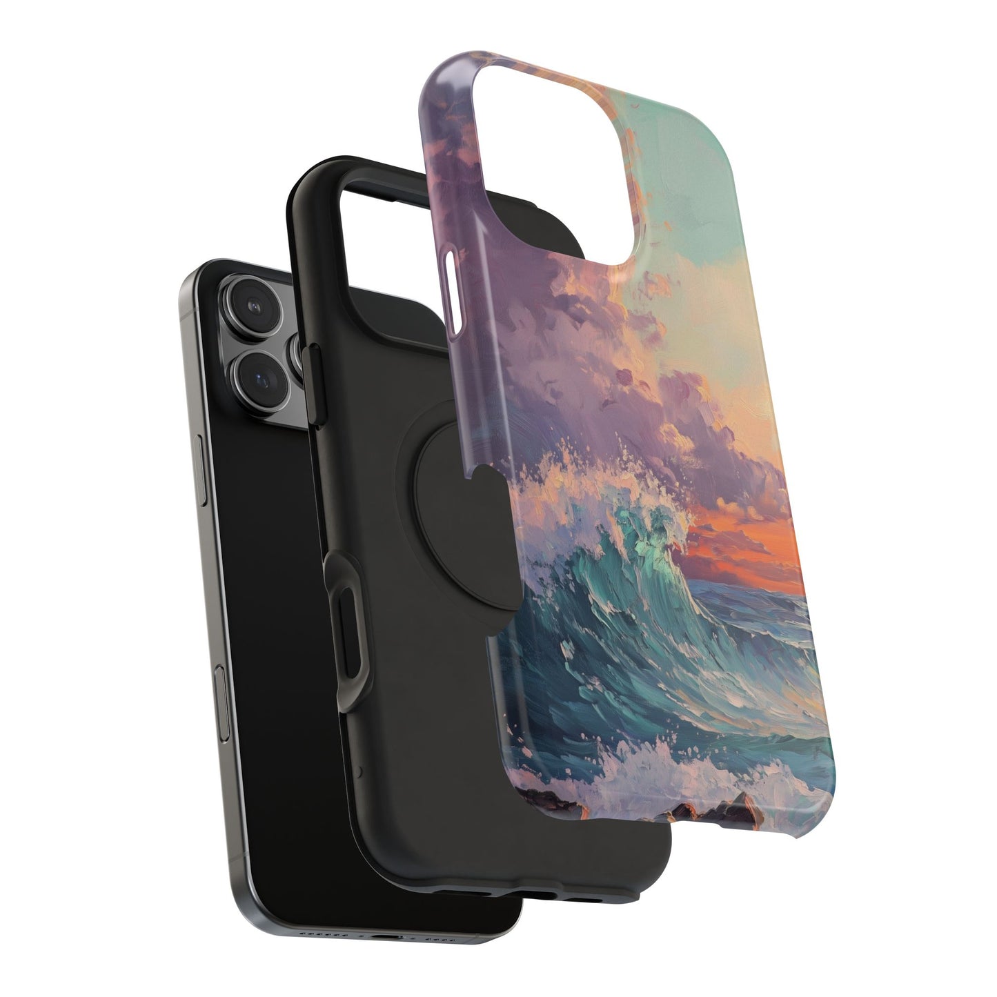 Ocean Sunset Waves Phone Case – MagSafe Compatible for iPhone & Samsung Galaxy