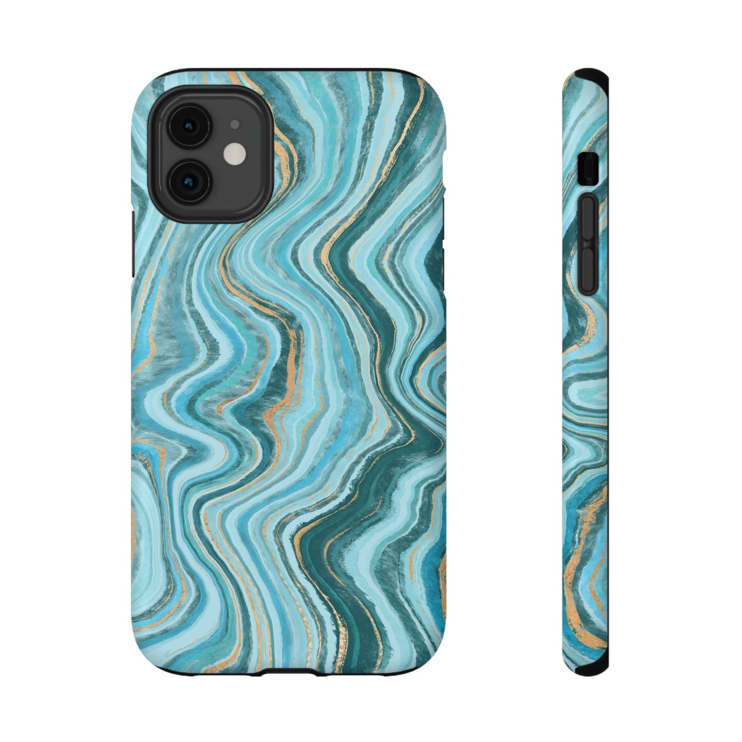 Ocean Agate Swirl Phone Case – MagSafe Compatible for iPhone & Samsung Galaxy