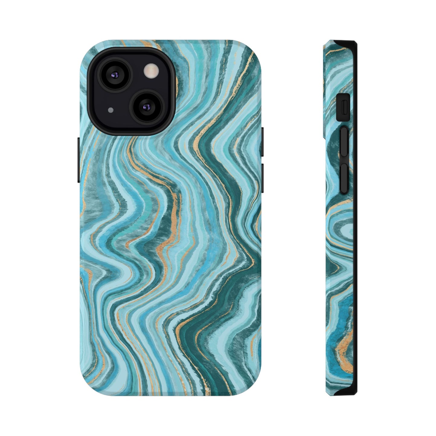 Ocean Agate Swirl Phone Case – MagSafe Compatible for iPhone & Samsung Galaxy
