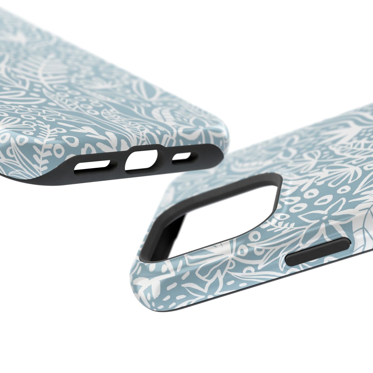 Boho Botanical Doodle Phone Case – MagSafe Compatible for iPhone & Samsung Galaxy
