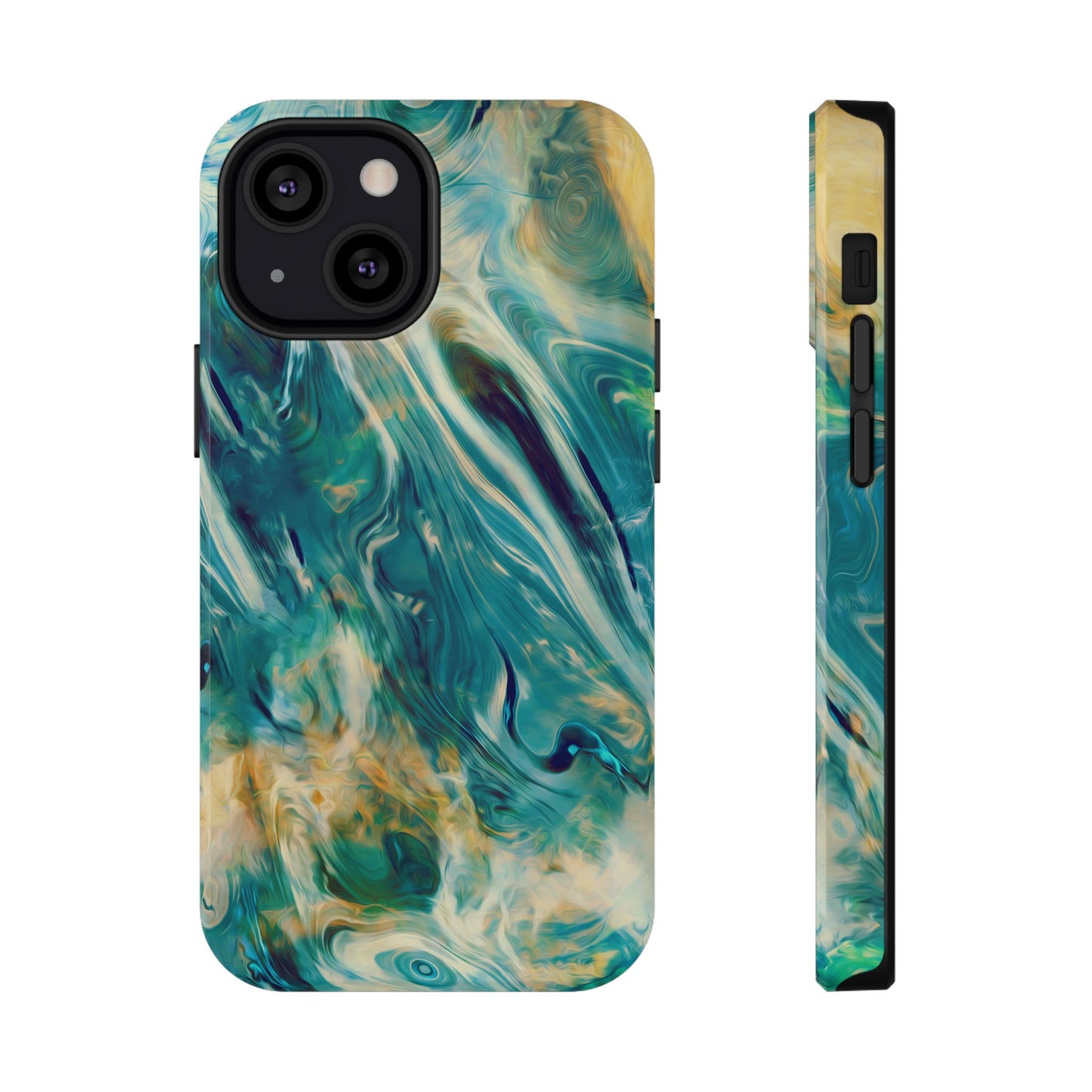 Oceanic Flow Abstract Phone Case – MagSafe Compatible for iPhone & Samsung Galaxy