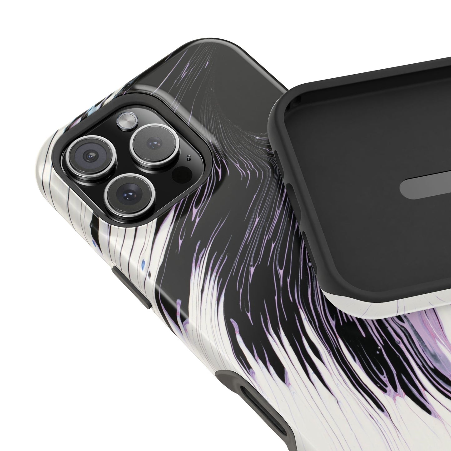 Waves of Ink Abstract Brush Phone Case – MagSafe Compatible for iPhone & Samsung Galaxy
