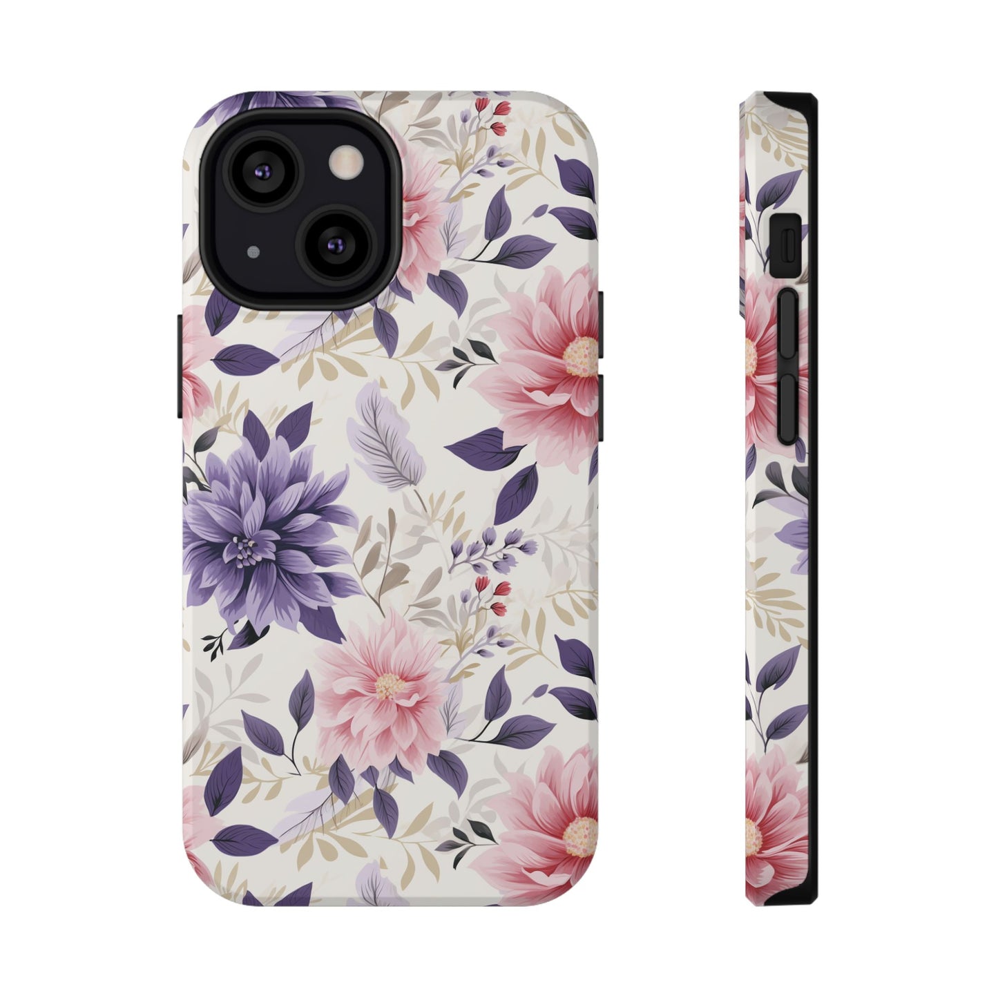 Elegant Vintage Floral Phone Case – MagSafe Compatible for iPhone & Samsung Galaxy
