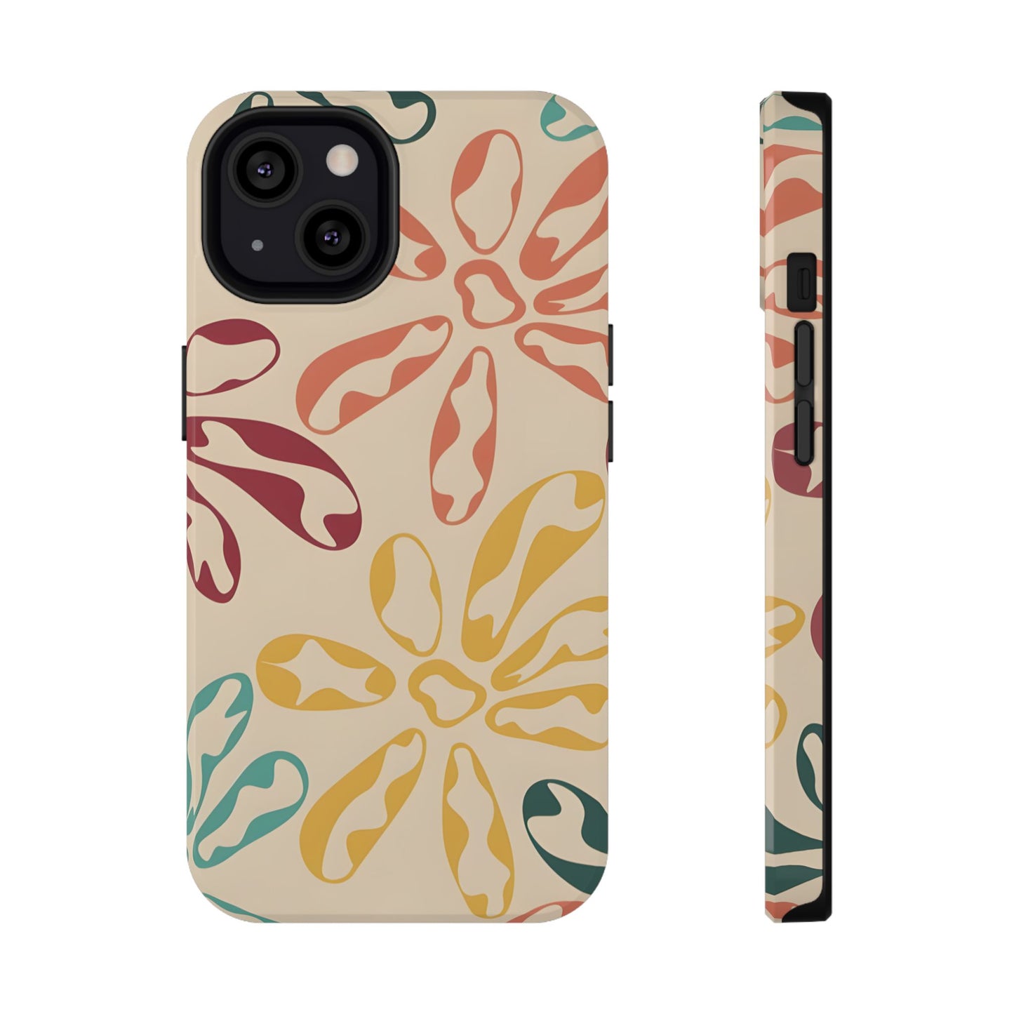 Retro Groovy Floral Phone Case – MagSafe Compatible for iPhone & Samsung Galaxy