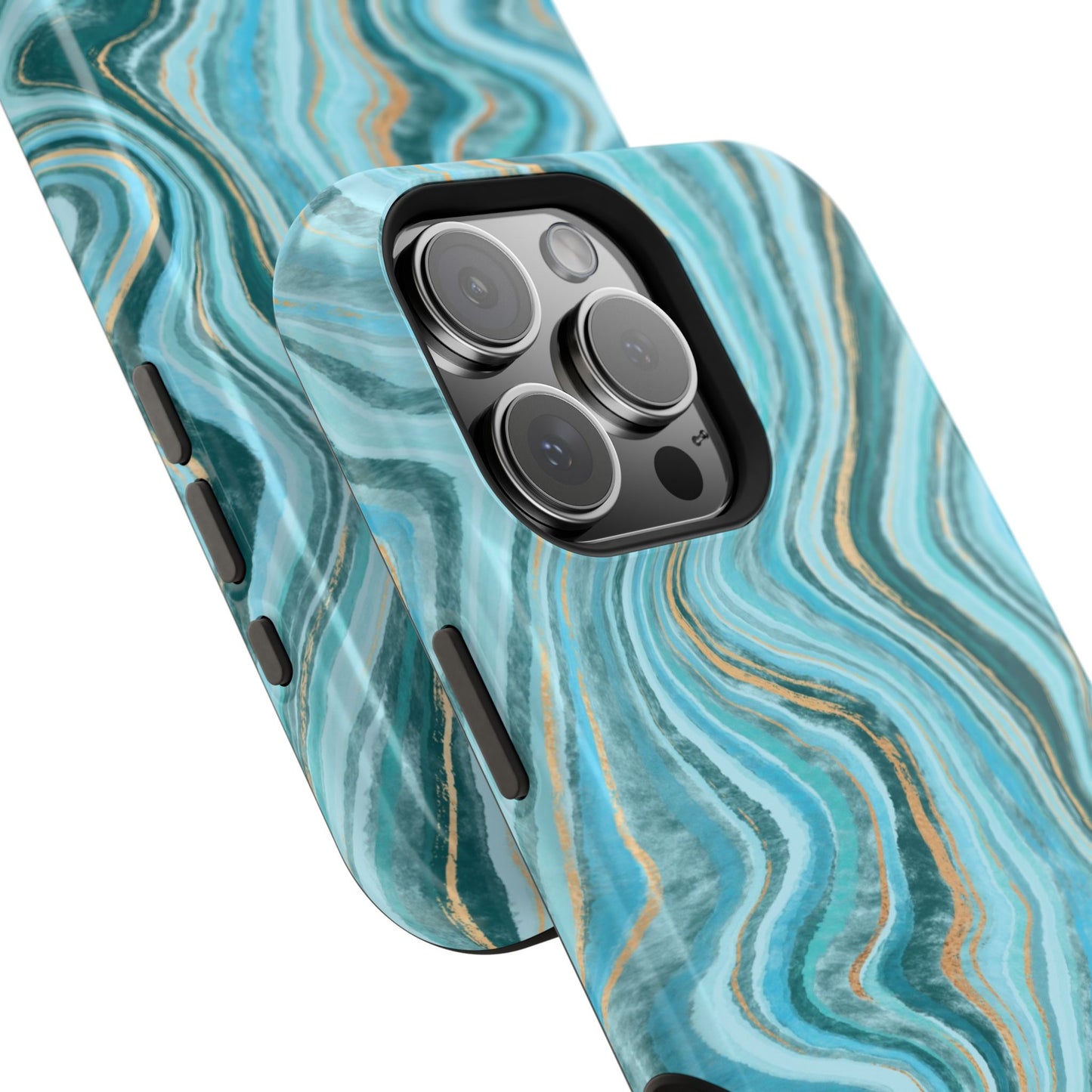 Ocean Agate Swirl Phone Case – MagSafe Compatible for iPhone & Samsung Galaxy