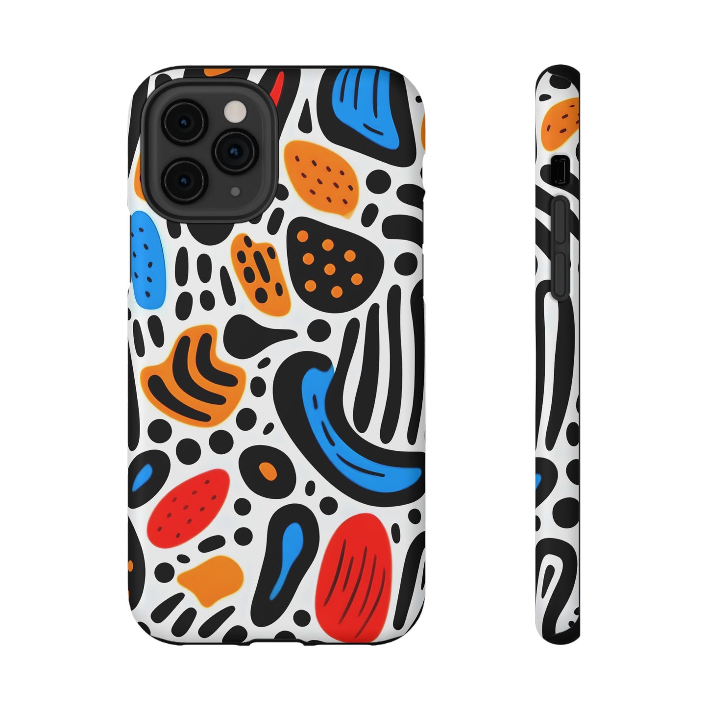 Colorful Abstract Doodle Phone Case – MagSafe Compatible for iPhone & Samsung Galaxy