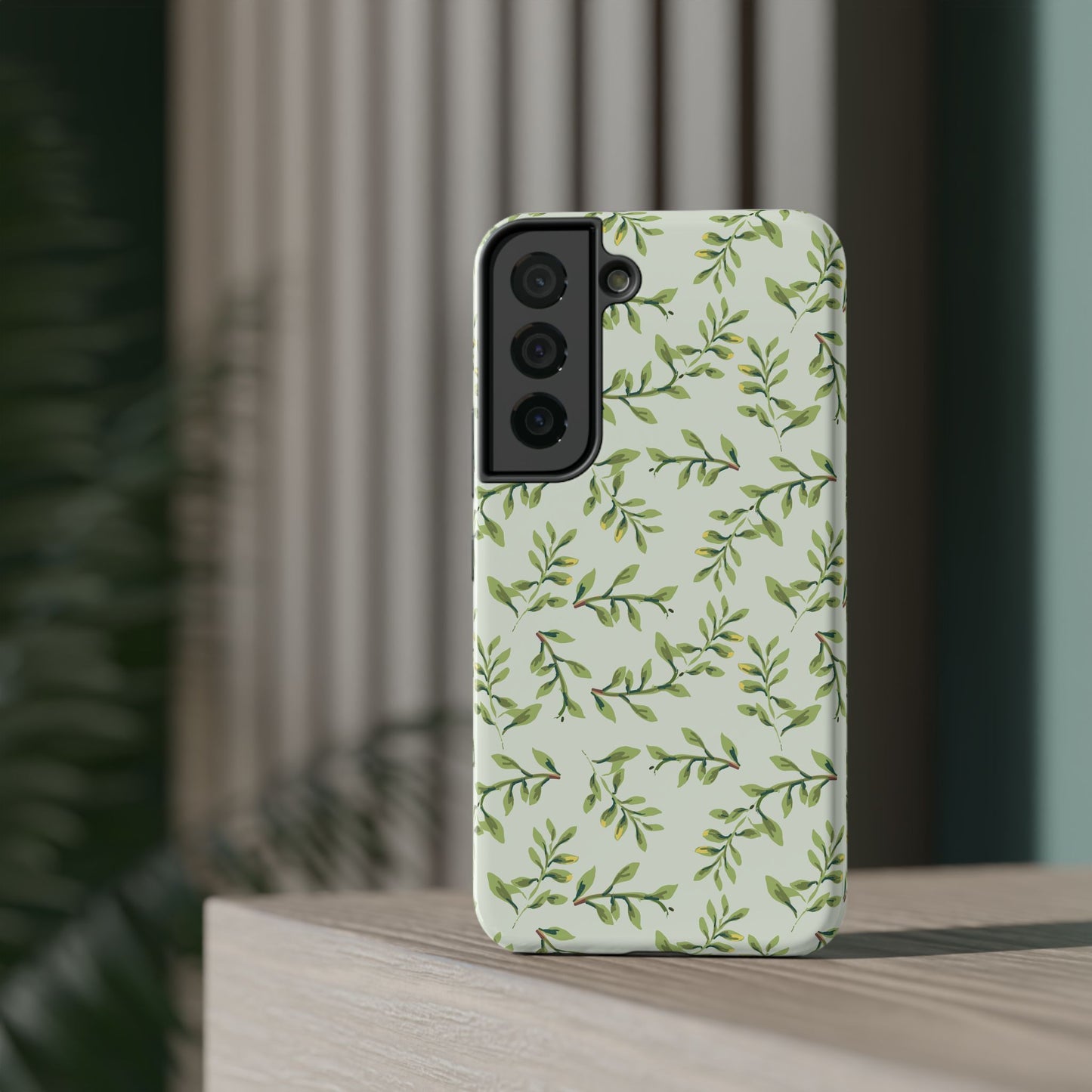 Olive Branch Botanical Phone Case – MagSafe Compatible for iPhone & Samsung Galaxy