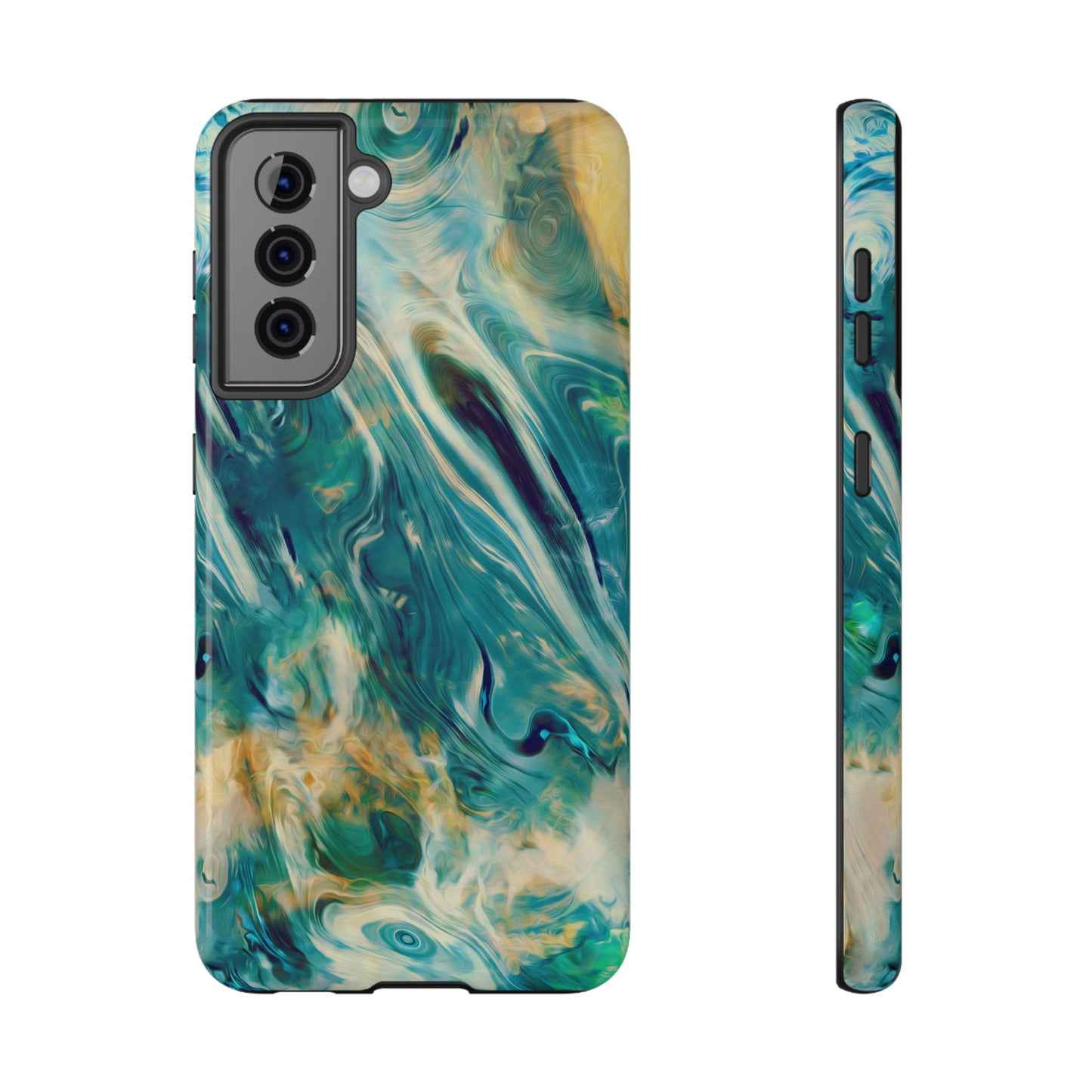 Oceanic Flow Abstract Phone Case – MagSafe Compatible for iPhone & Samsung Galaxy