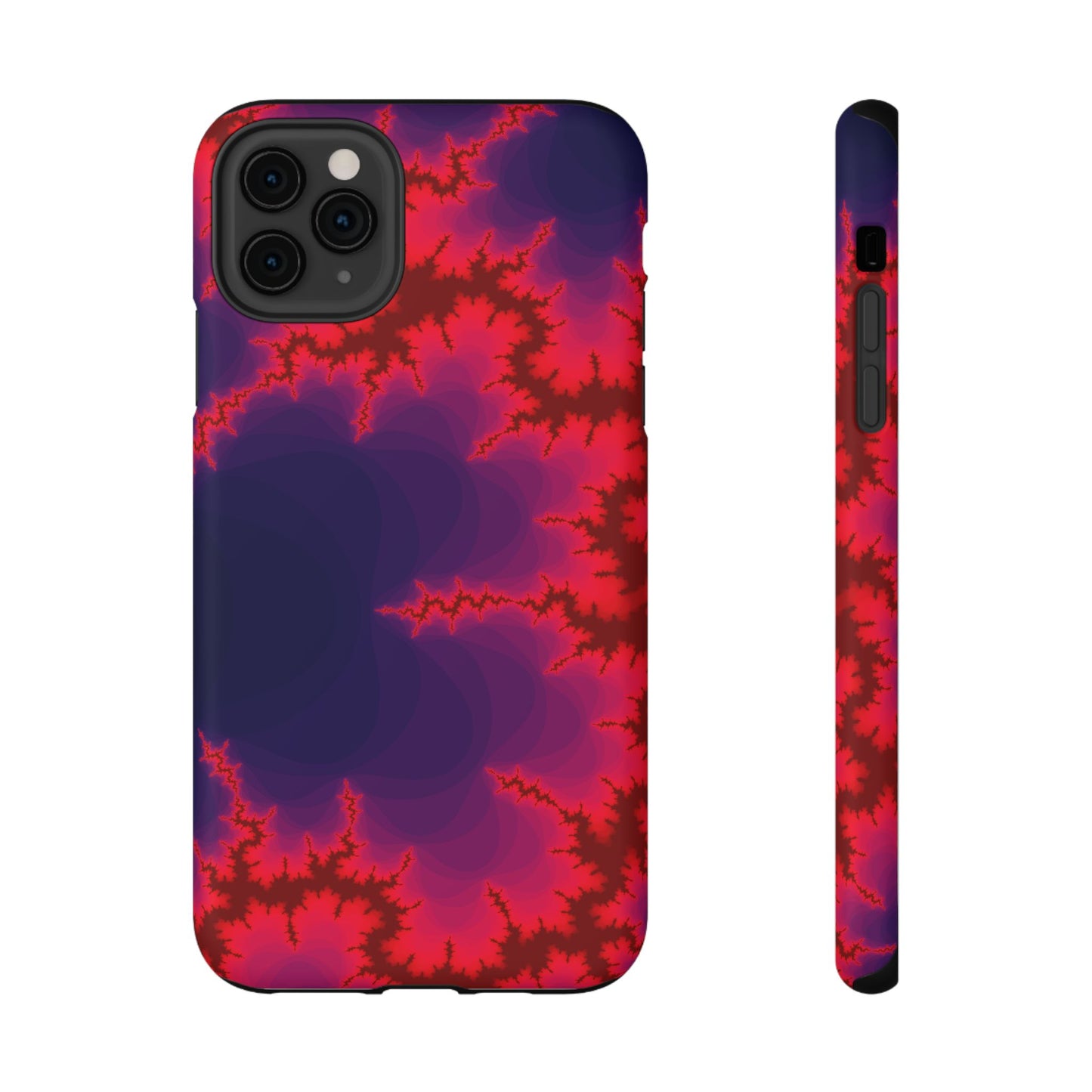 Neon Fractal Lightning Phone Case – MagSafe Compatible for iPhone & Samsung Galaxy