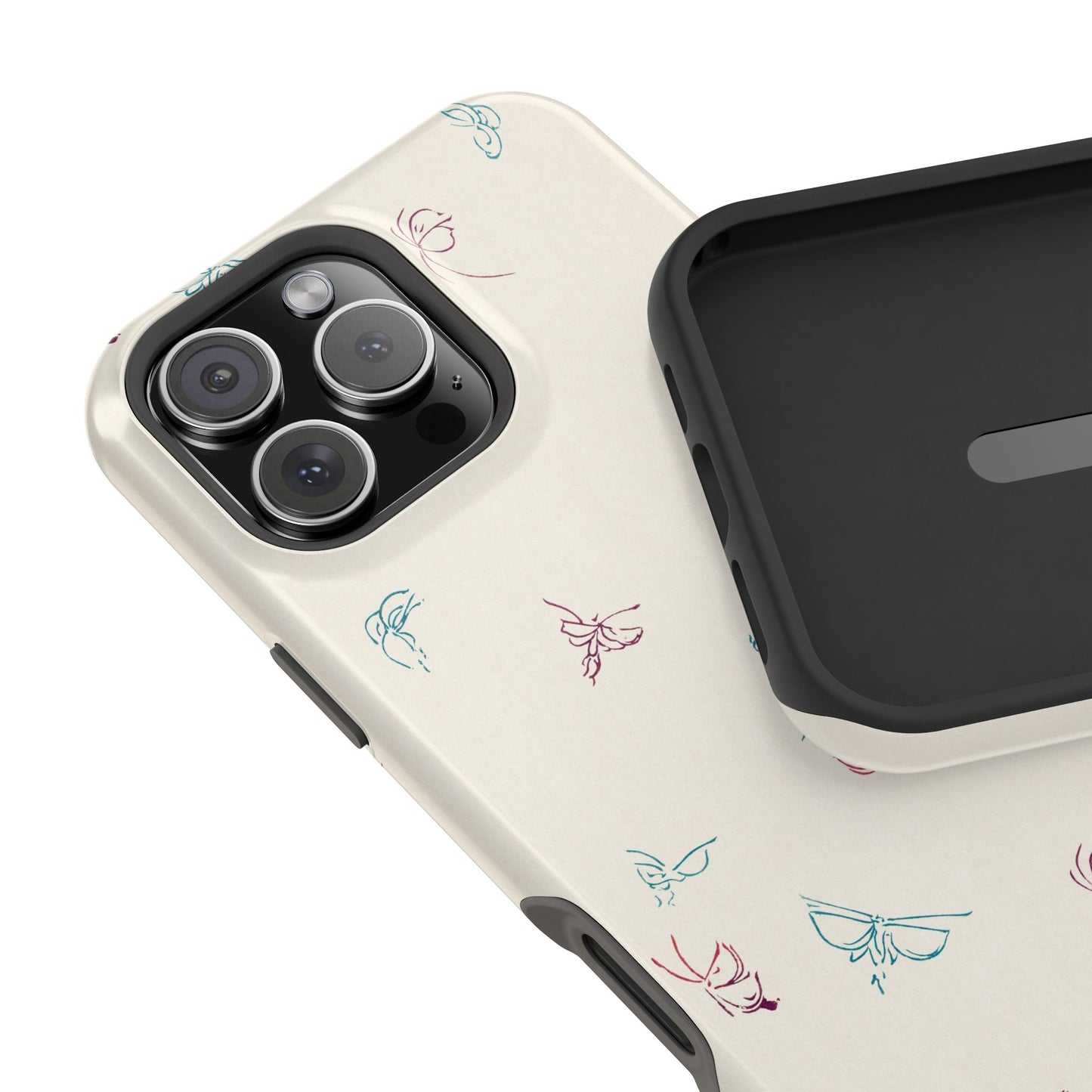 Minimalist Butterfly Sketch Phone Case – MagSafe Compatible for iPhone & Samsung Galaxy