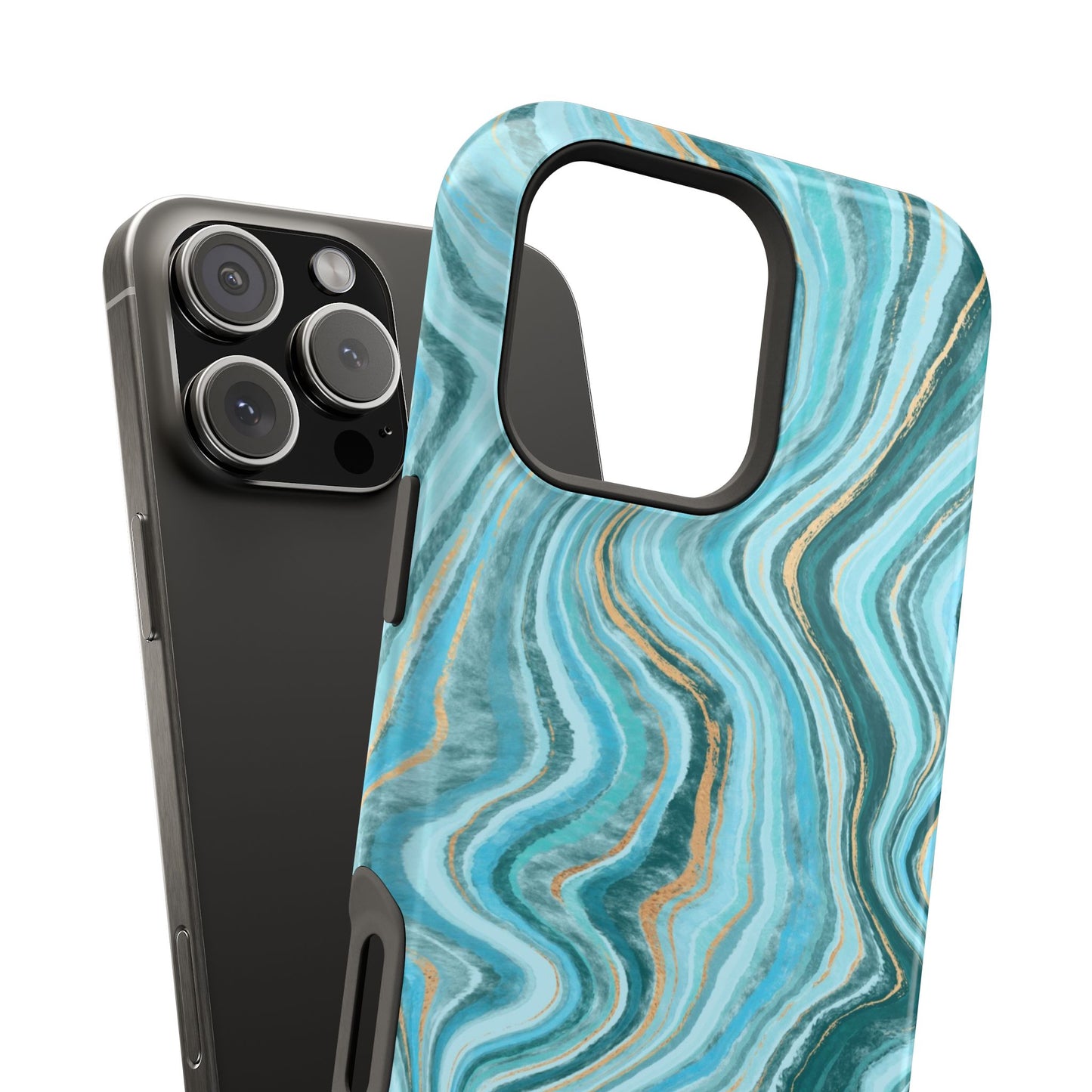 Ocean Agate Swirl Phone Case – MagSafe Compatible for iPhone & Samsung Galaxy