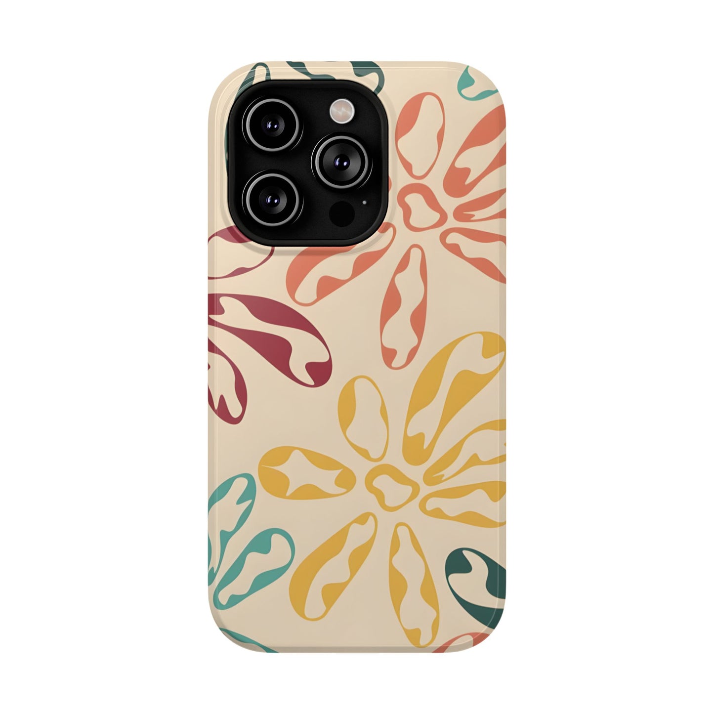 Retro Groovy Floral Phone Case – MagSafe Compatible for iPhone & Samsung Galaxy