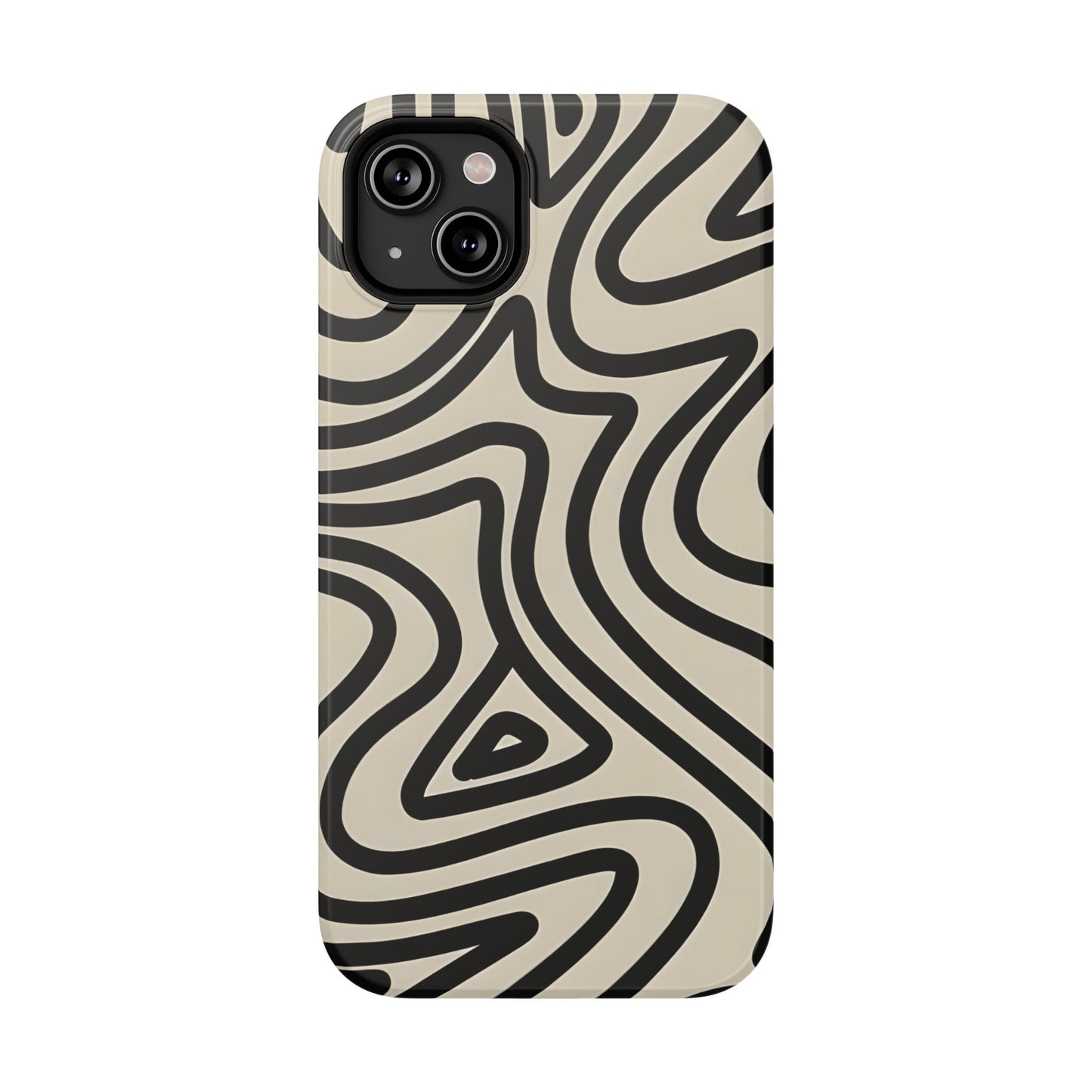 Abstract Maze Line Art Phone Case – MagSafe Compatible for iPhone & Samsung Galaxy