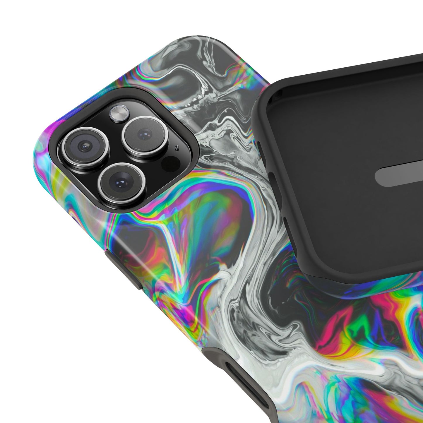 Holographic Swirl Phone Case – MagSafe Compatible for iPhone & Samsung Galaxy
