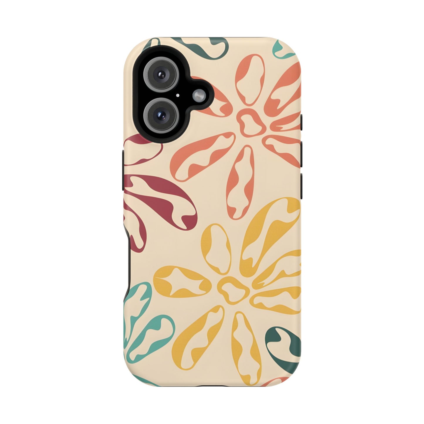 Retro Groovy Floral Phone Case – MagSafe Compatible for iPhone & Samsung Galaxy