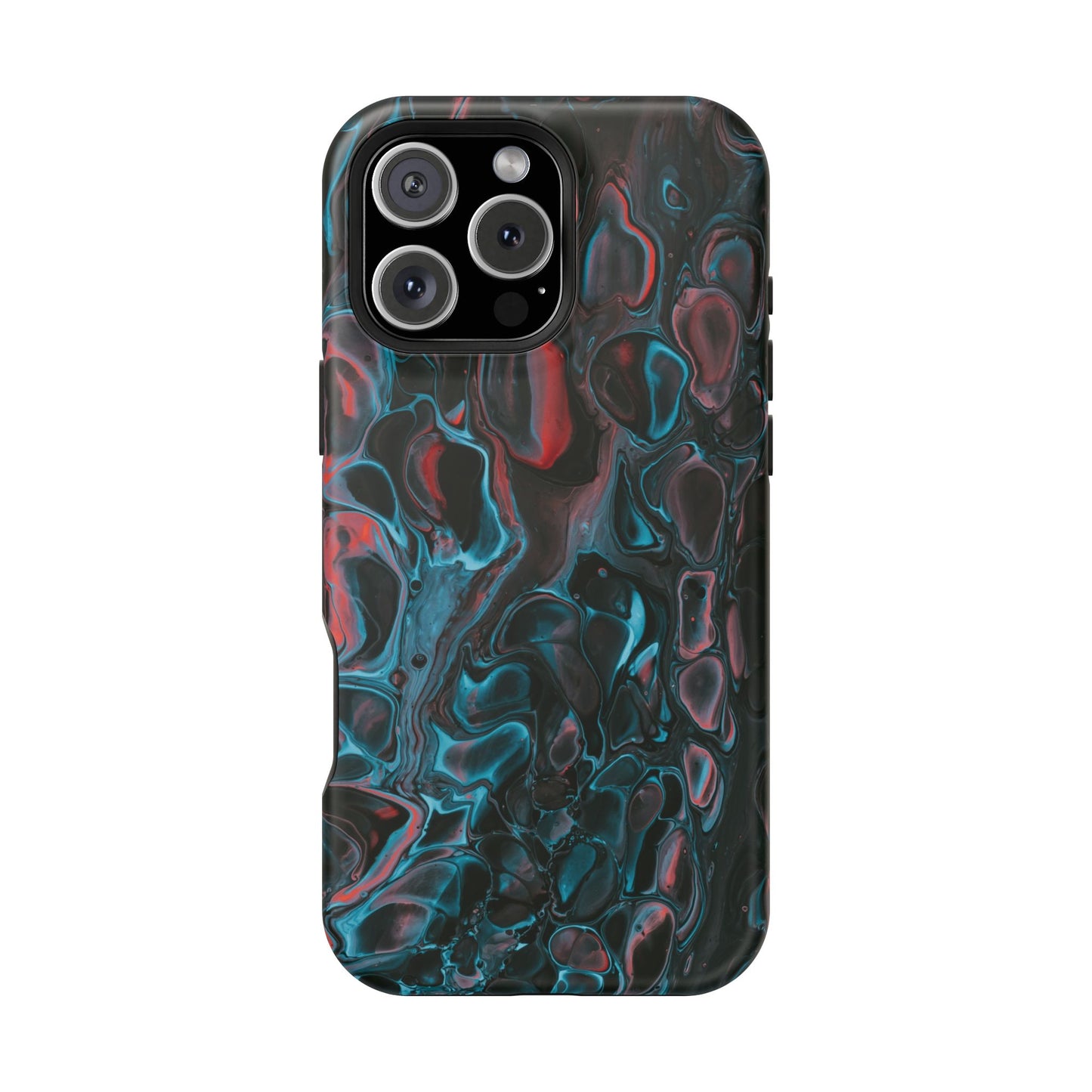 Dark Abyss Iridescent Texture Phone Case – MagSafe Compatible for iPhone & Samsung Galaxy