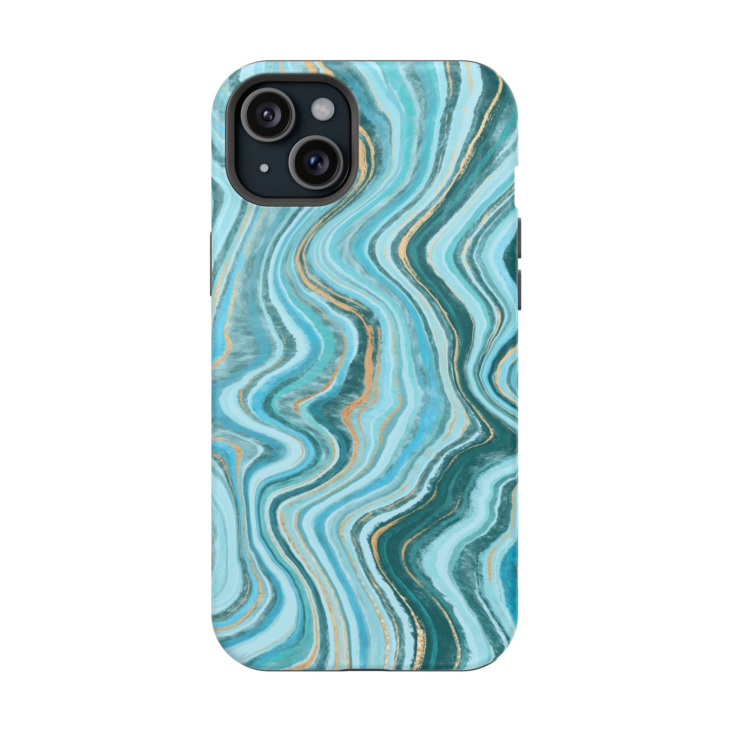 Ocean Agate Swirl Phone Case – MagSafe Compatible for iPhone & Samsung Galaxy