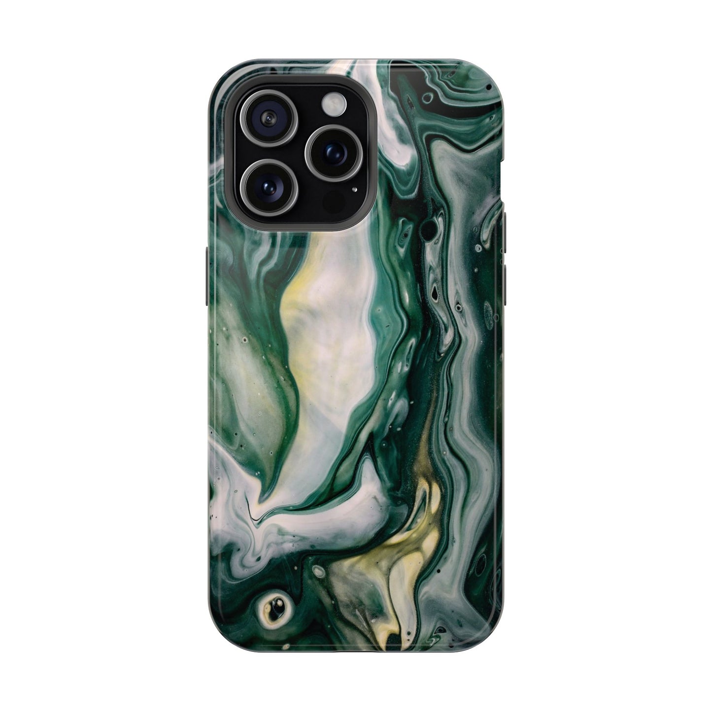 Mystic Forest Marble Swirl Phone Case – MagSafe Compatible for iPhone & Samsung Galaxy