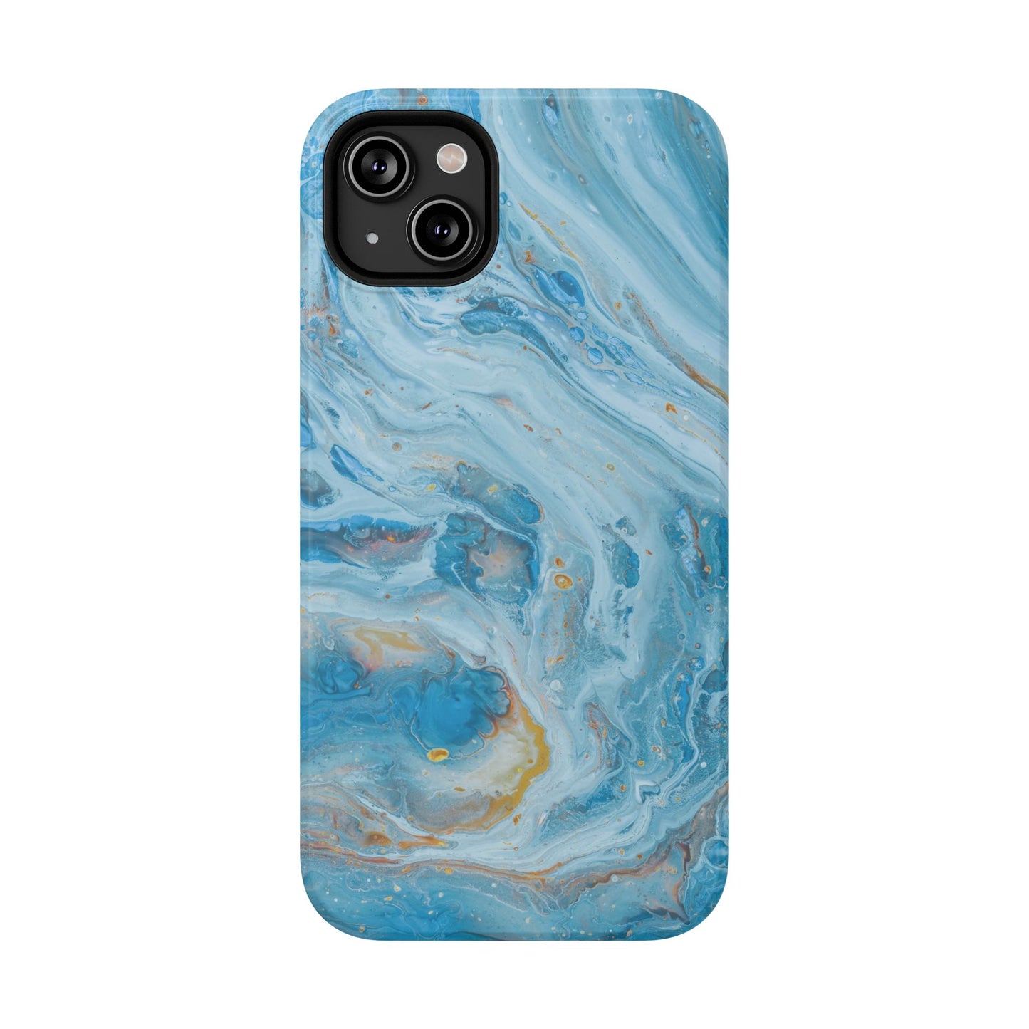 Ocean Swirl Blue Marble Phone Case – MagSafe Compatible for iPhone & Samsung Galaxy