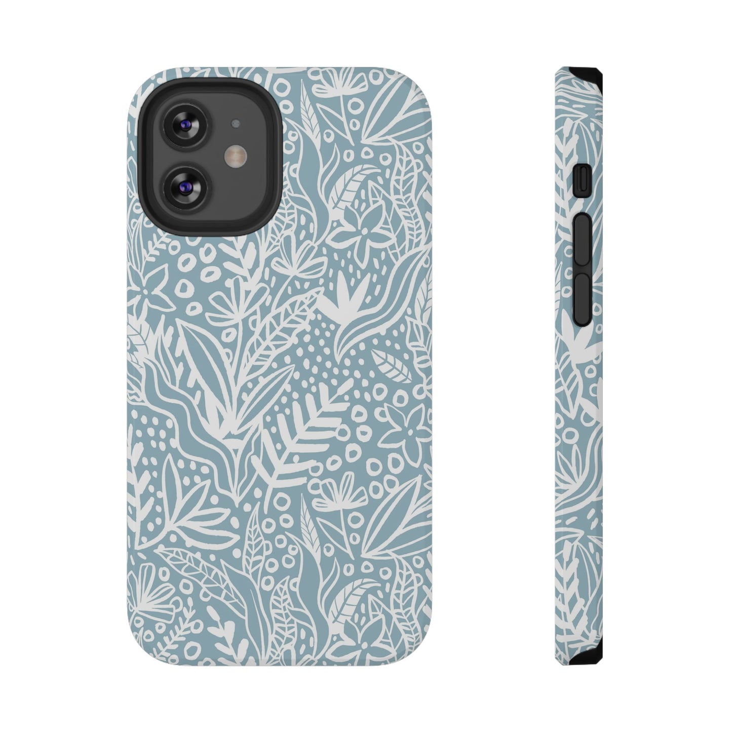 Boho Botanical Doodle Phone Case – MagSafe Compatible for iPhone & Samsung Galaxy