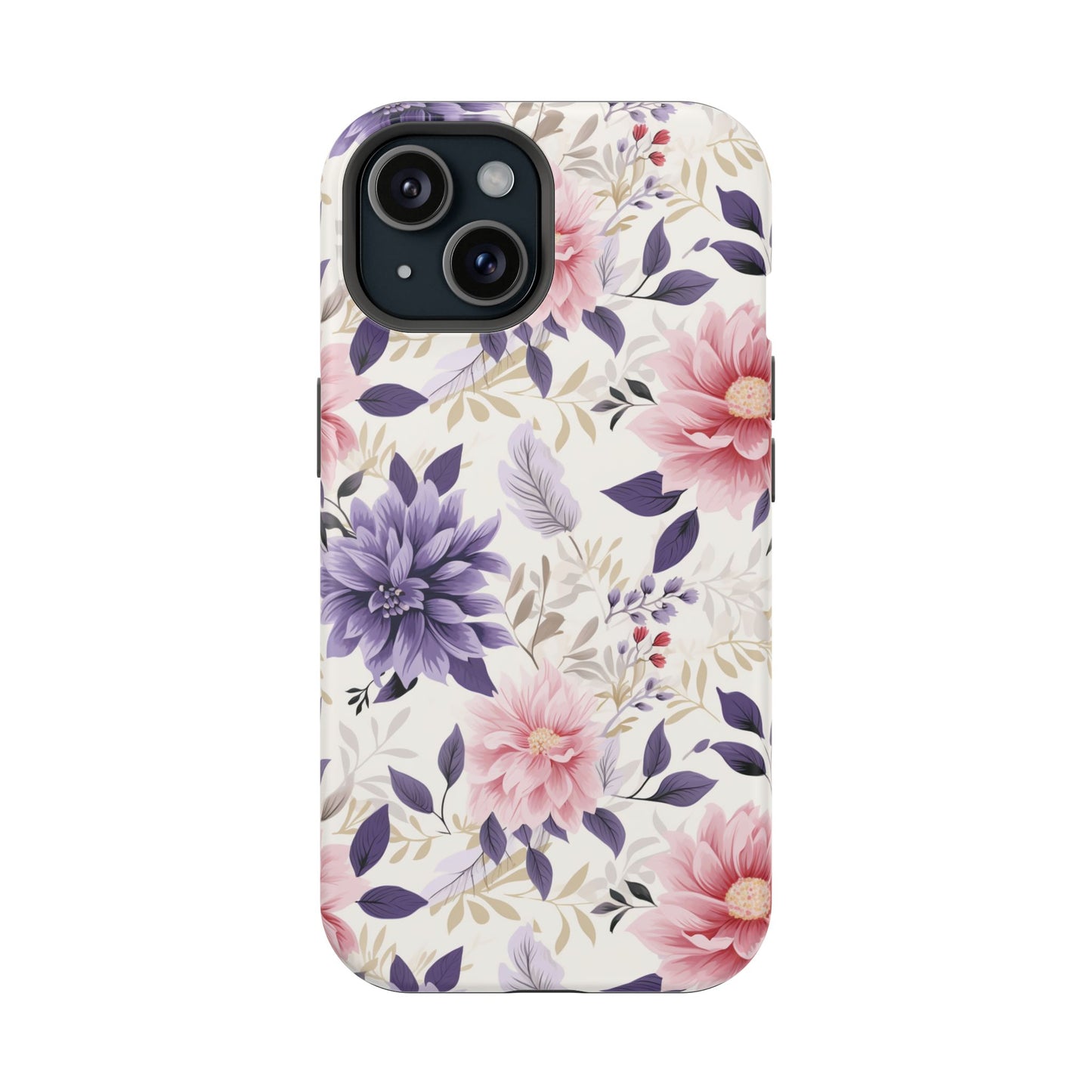 Elegant Vintage Floral Phone Case – MagSafe Compatible for iPhone & Samsung Galaxy