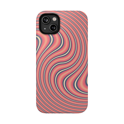 Hypnotic Wave Optical Illusion Phone Case – MagSafe Compatible for iPhone & Samsung Galaxy